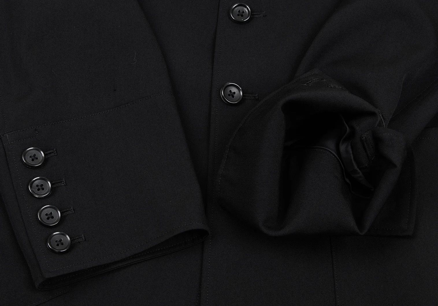 Yohji Yamamoto Yohji Yamamoto Wool Gabardine Jacket Black Size US M / EU 48-50 / 2 - 8 Thumbnail