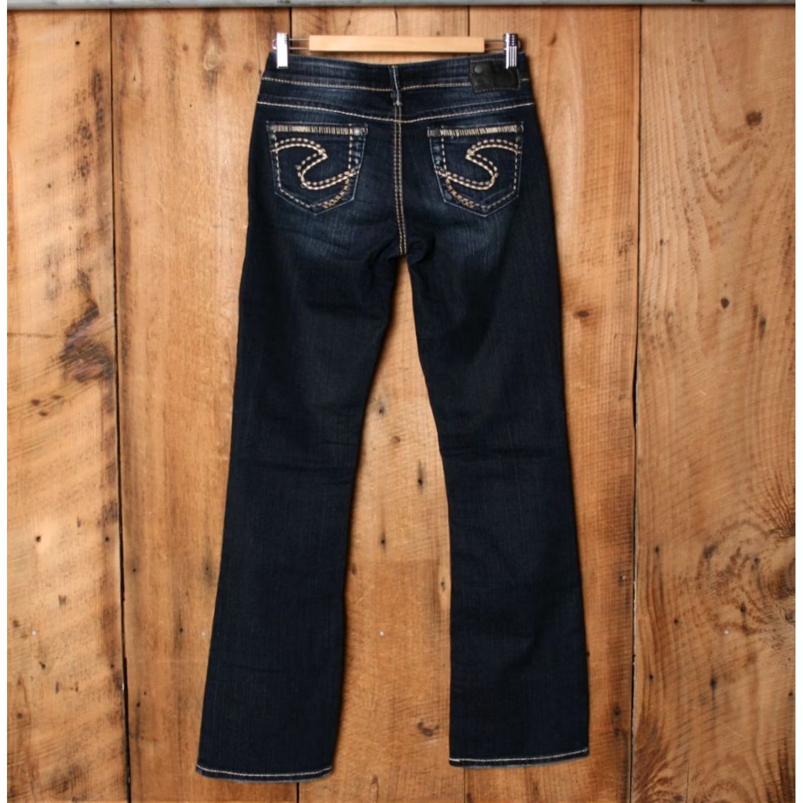 Silver Jeans Co. SILVER Jeans Aiko Bootcut Denim Blue Jeans 26x33 Womens Regular Size 26x33 Blue Jeans Womens Boots cut Sandal? (adjusted) Size 26" / US 2 / IT 38 - 3 Thumbnail