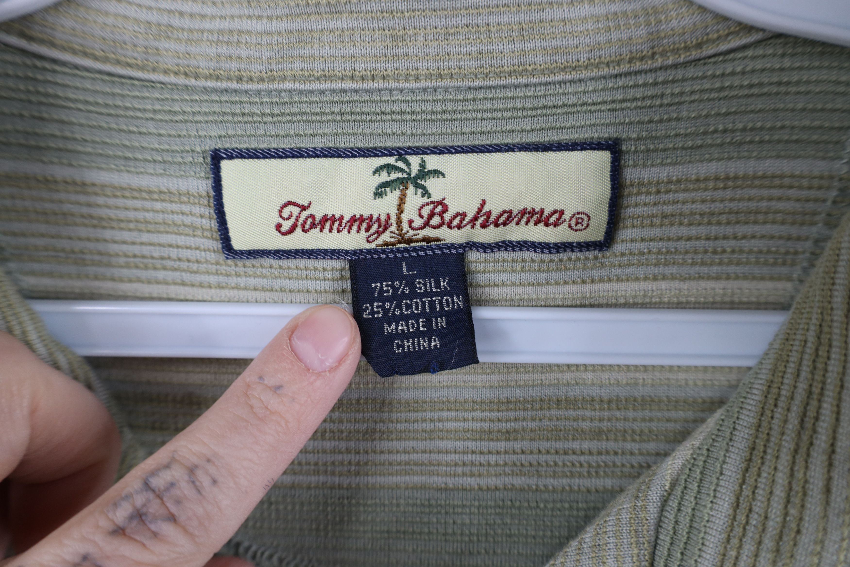Tommy Bahama Vintage Tommy Bahama Striped Looped Collar Knit Polo Shirt Size US L / EU 52-54 / 3 - 6 Thumbnail