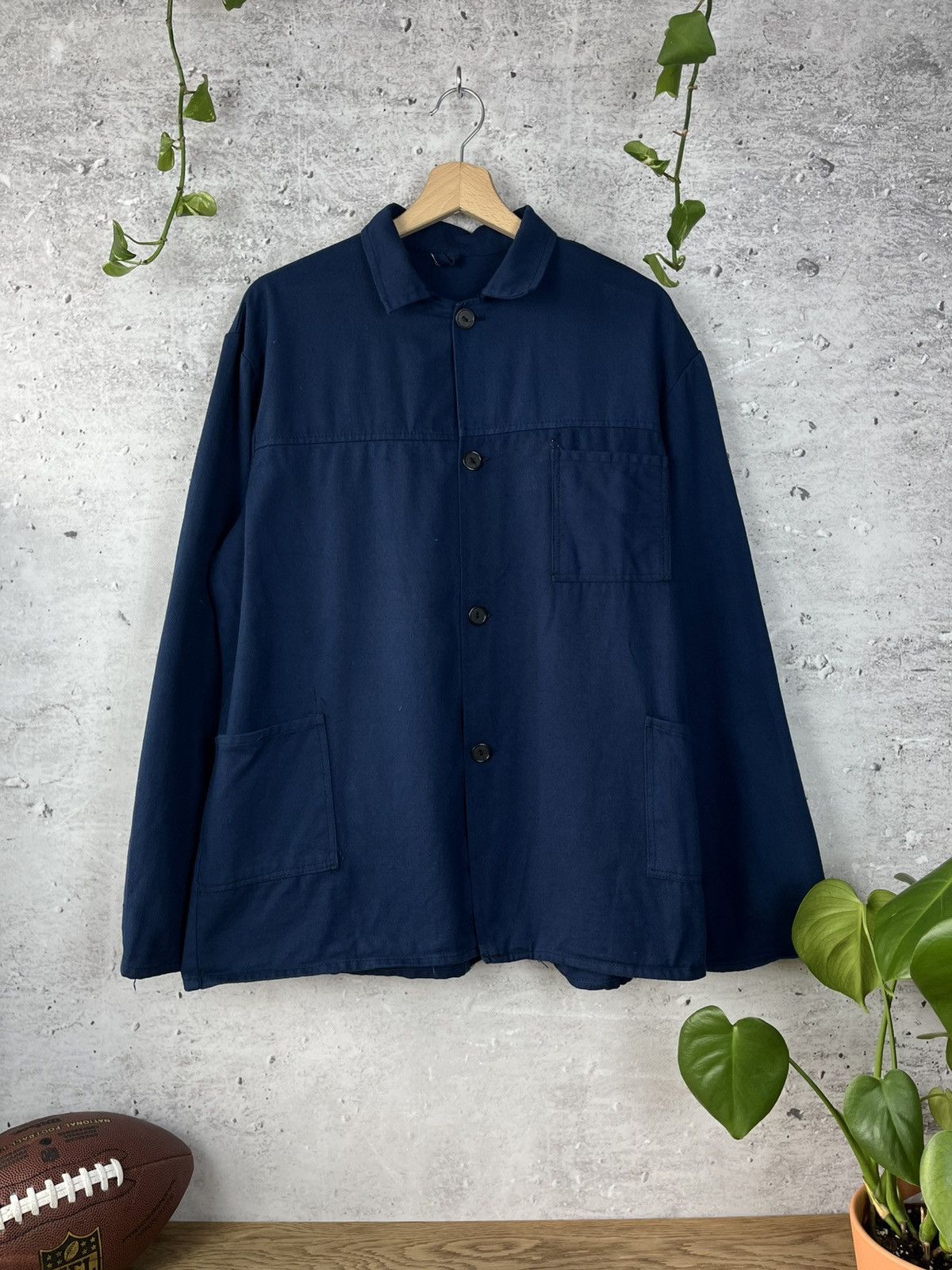 Vintage French Chore Jacket Le Laboureur Workwear Overshirt Size US L / EU 52-54 / 3 - 1 Thumbnail