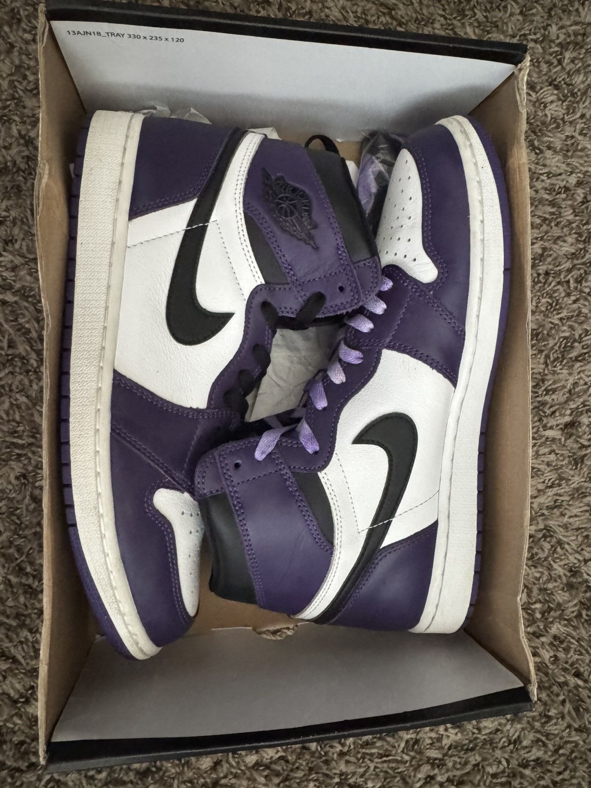 Jordan Brand Jordan 1 court purple Size US 11.5 / EU 44-45 - 2 Thumbnail