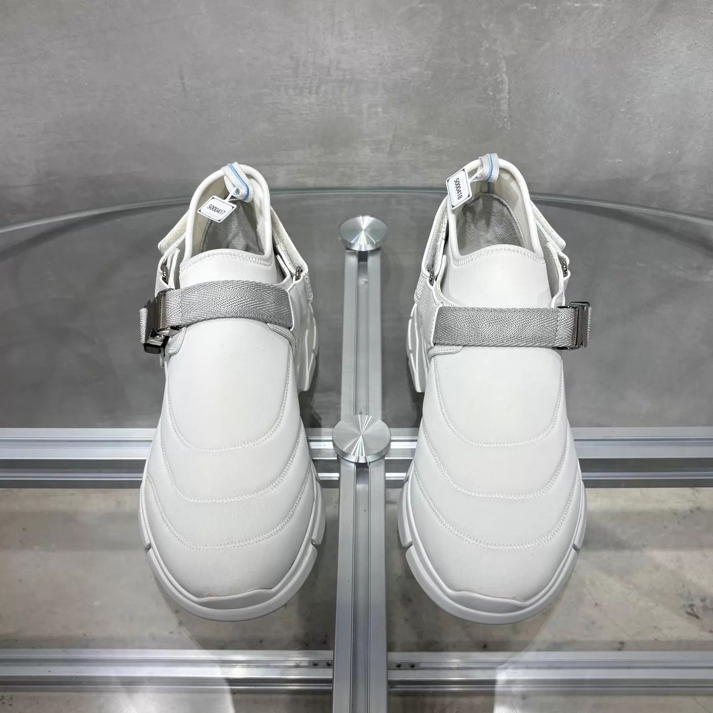 Prada Prada White Canvas Sneaker New W/O Box UK6.5/40.5 Size US 7.5 / EU 40-41 - 1 Thumbnail