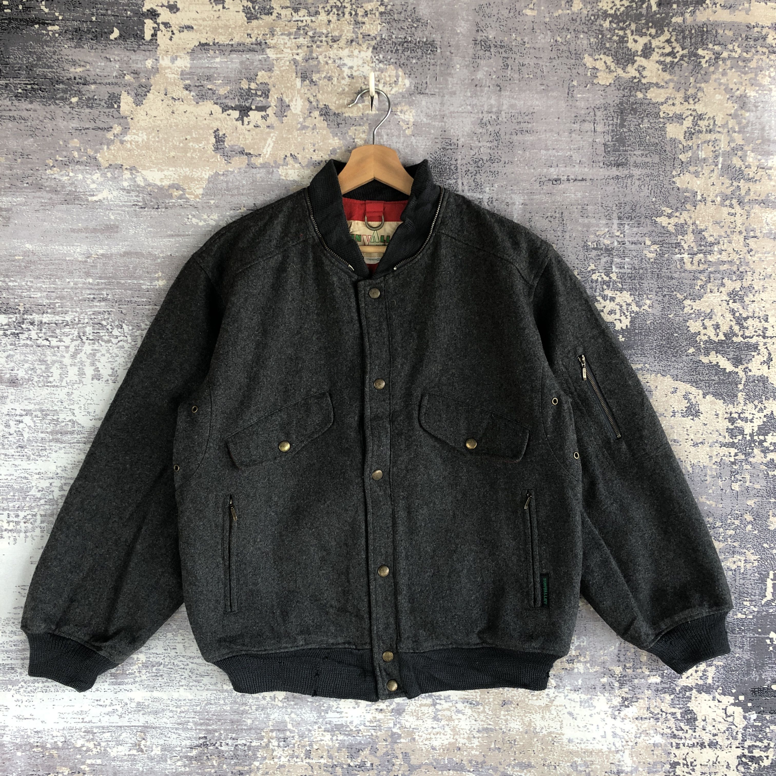 Vintage Vintage 80s SUN Valley Japanese Bomber Wool Jackets Size US M / EU 48-50 / 2 - 1 Thumbnail