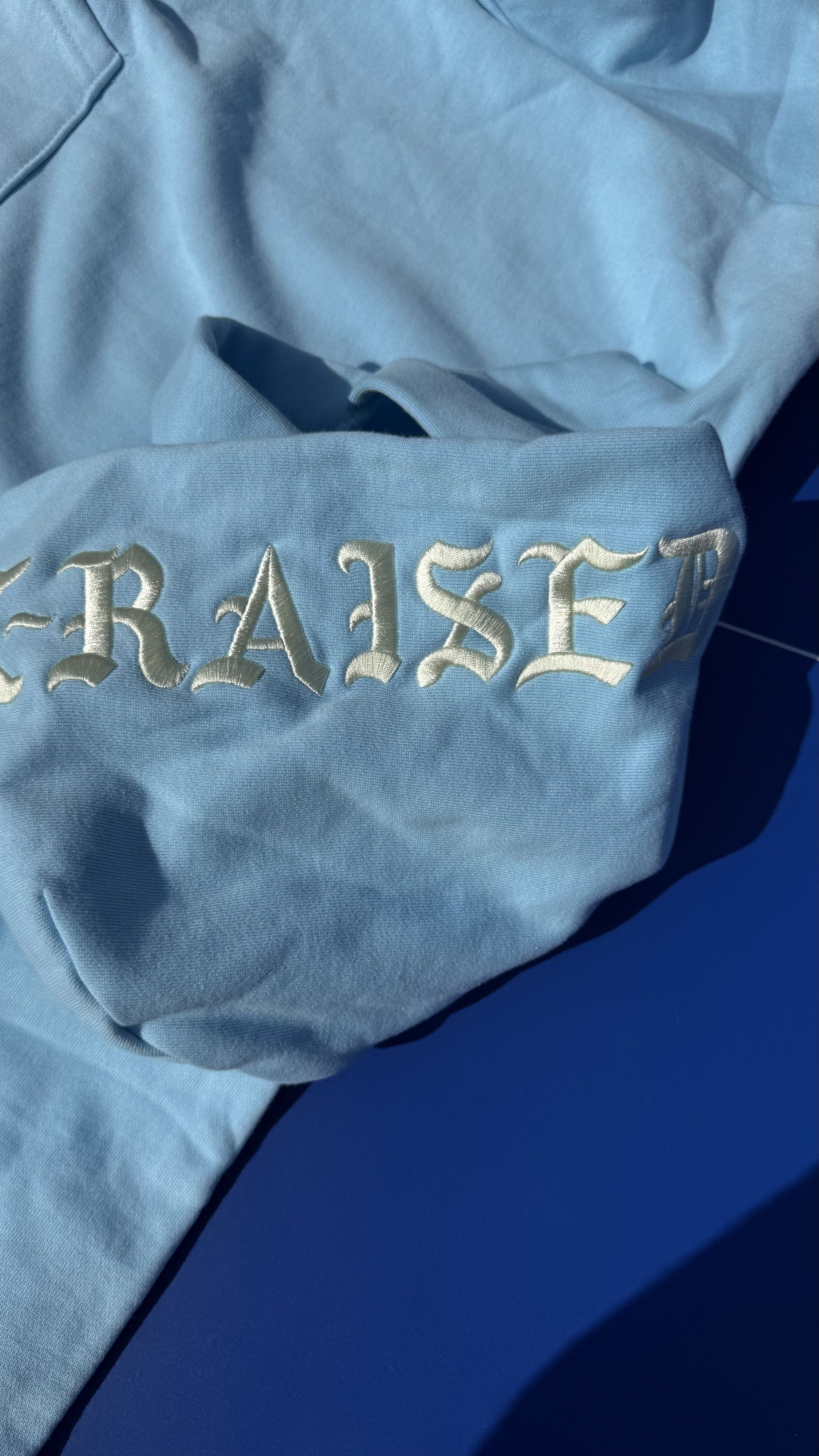 Born X Raised Born X Raised Baby Blue Embroidered Hoodie Size US L / EU 52-54 / 3 - 6 Thumbnail