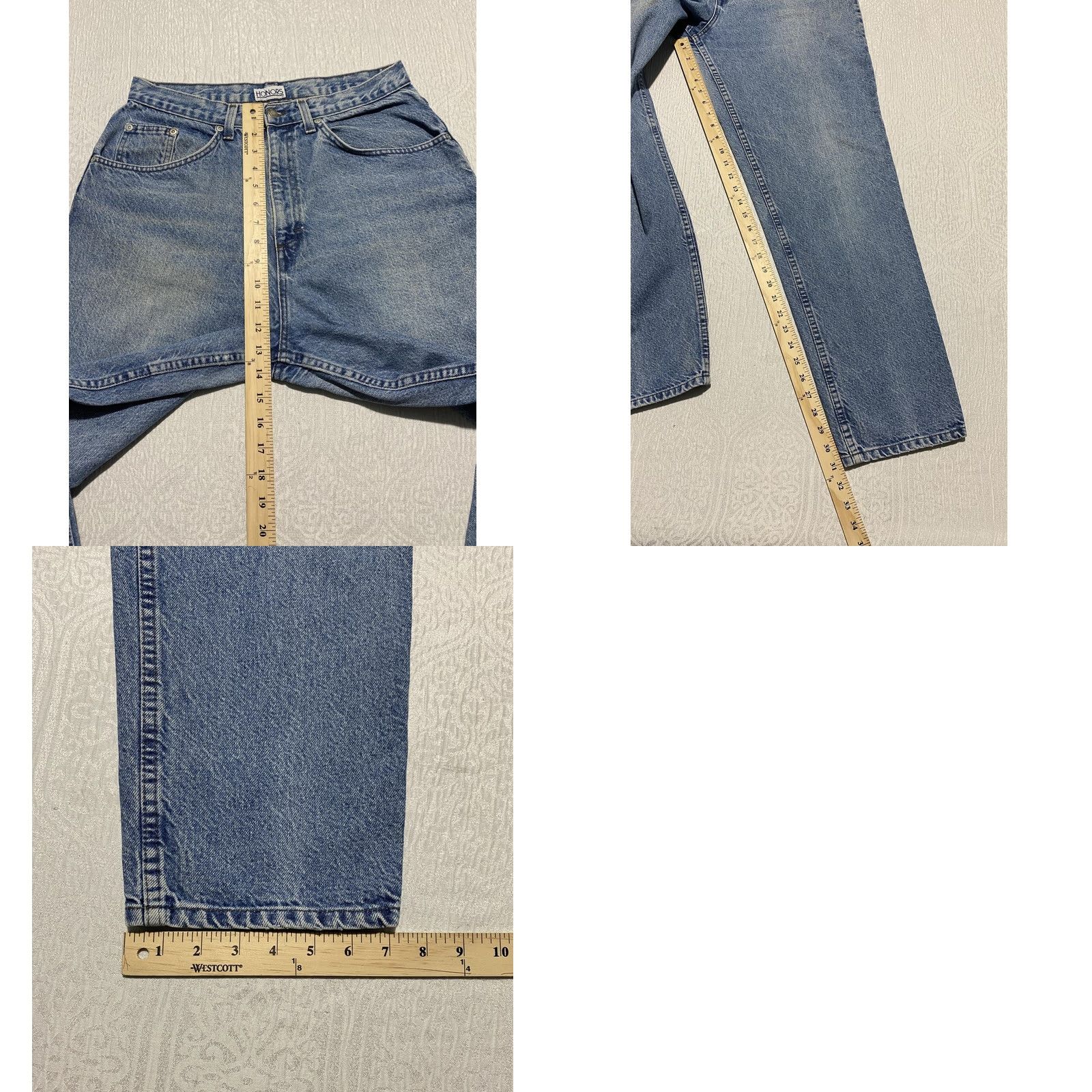 Vintage VINTAGE Honors Jeans Womens 16 Blue High Rise Tapered Leg 90s Denim 100% Cotton Size 38" / US 16 / IT 52 - 8 Thumbnail