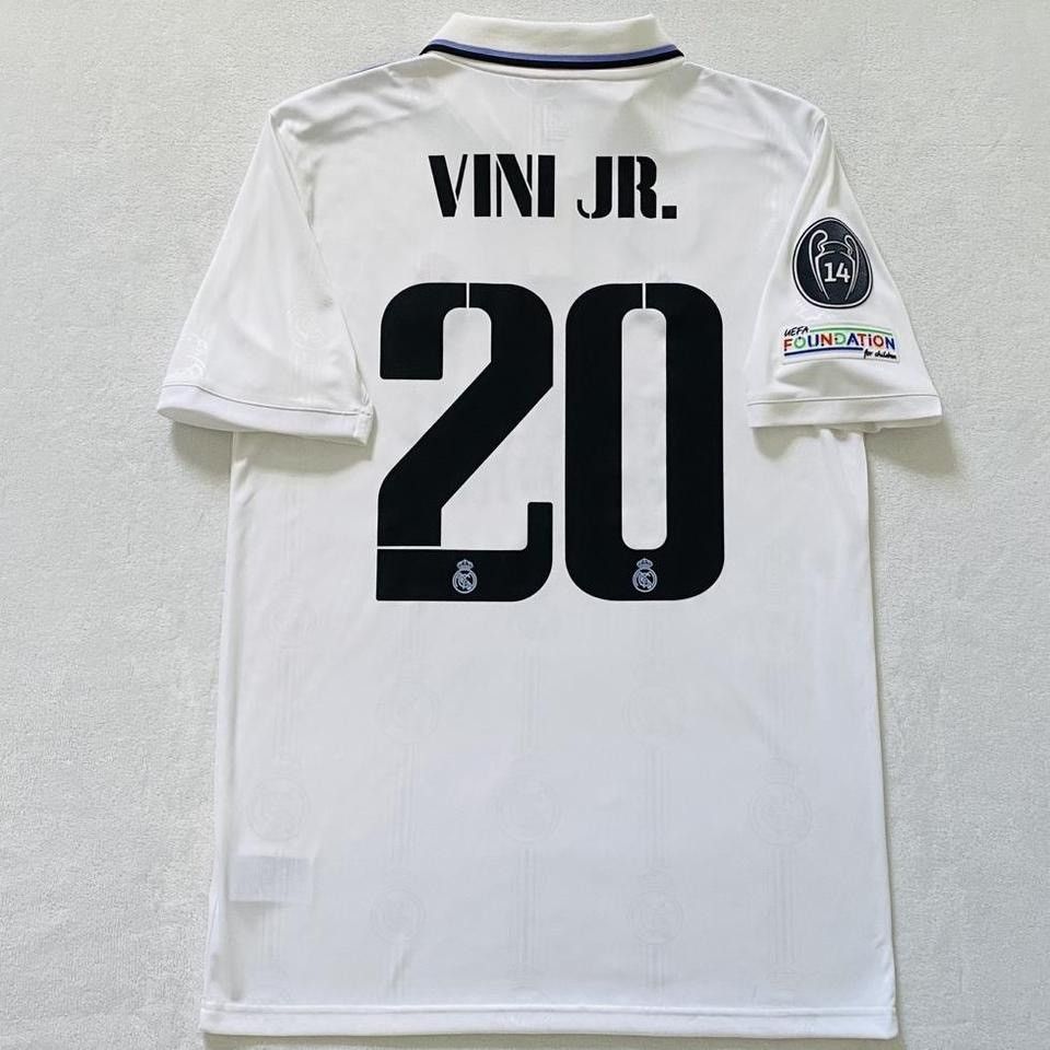 Real Madrid Vinicius Jr 2022 23 home Champions League jersey