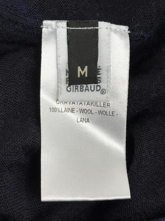 Marithe + Francois Girbaud 2000s Marithé + François Girbaud Black & Blue V Neck Irregular Sweater Size US M / EU 48-50 / 2 - 9 Thumbnail