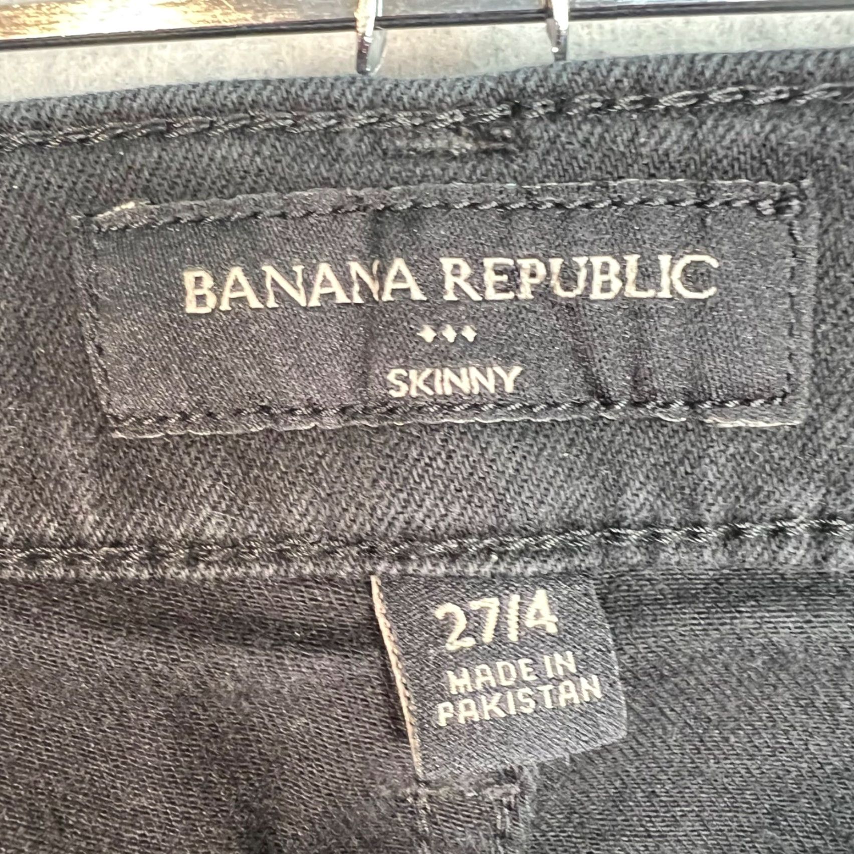 Banana Republic VINTAGE Banana Republic Jeans Skinny Denim Mid Rise Stretch Adult Womens 27/4 Black Womens Size 27" / US 4 / IT 40 - 3 Thumbnail