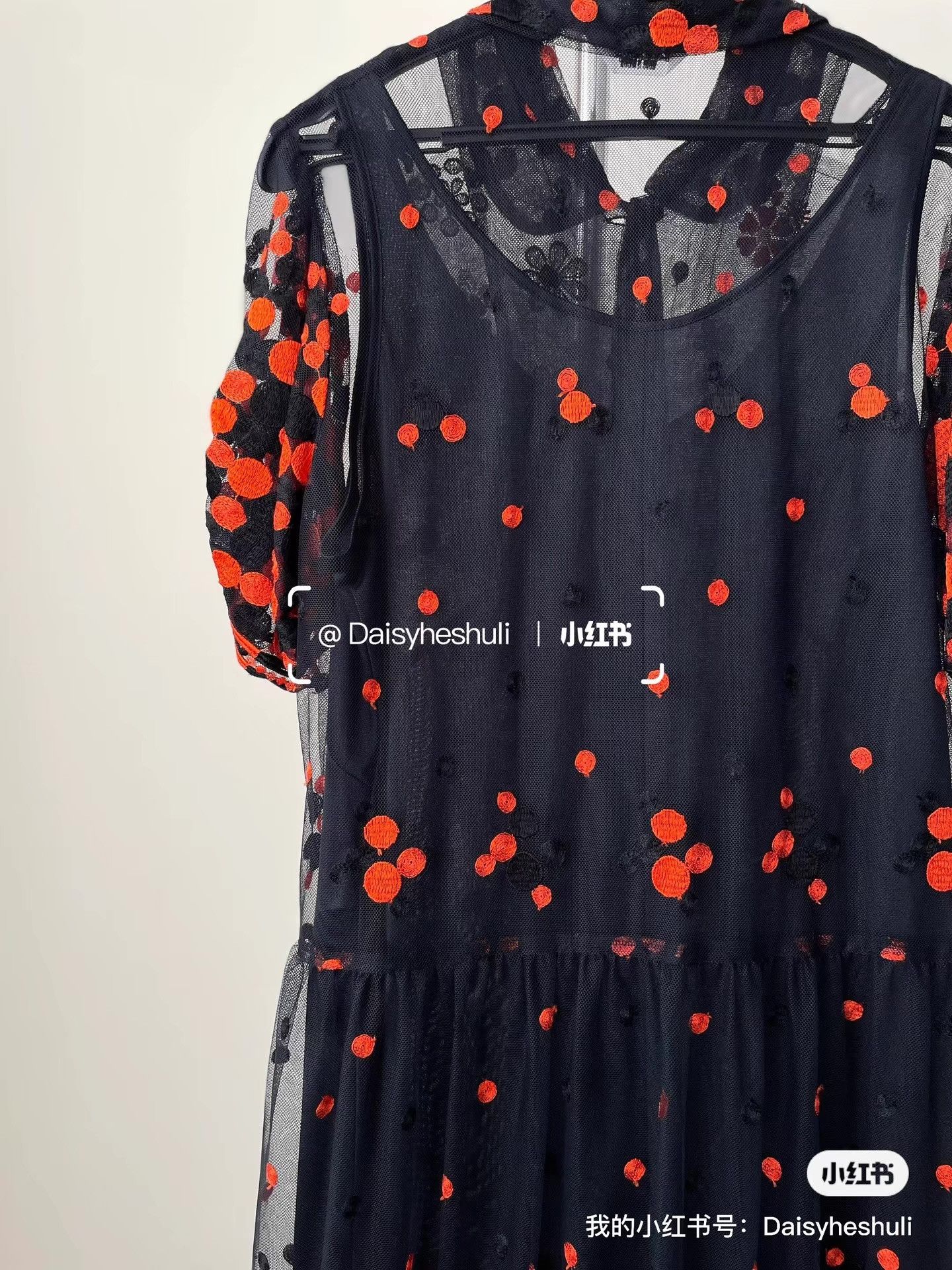 Comme des Garcons Comme des Garçons CDG Robe Mesh Embroidered Dress Ｑ24 Size M / US 6-8 / IT 42-44 - 4 Thumbnail