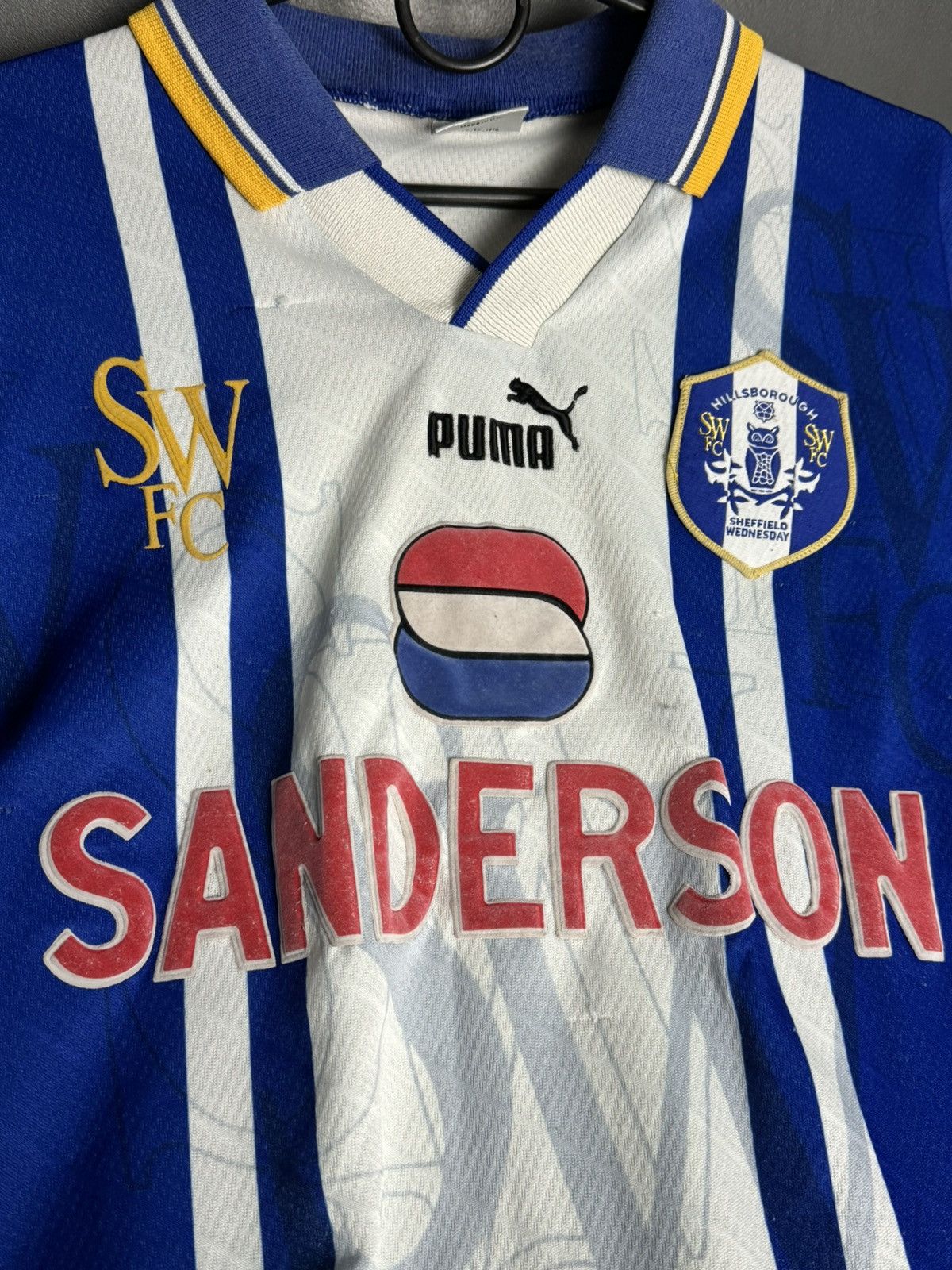 Puma Sheffield Wednesday 95/97 Home Football Jersey Size US L / EU 52-54 / 3 - 3 Thumbnail