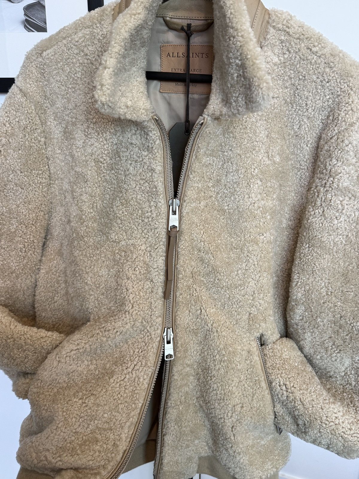 Allsaints ALLSaints Charlie Shearling Leather Bomber Jacket XL Size US XL / EU 56 / 4 - 5 Thumbnail
