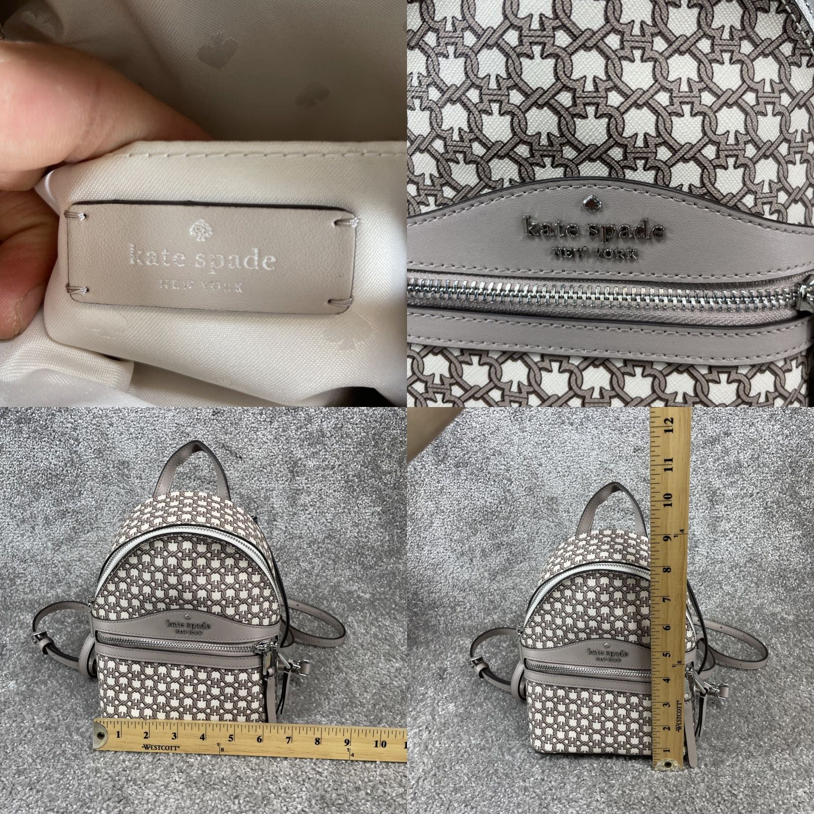 Vintage kate spade new york Backpack Womens Size Mini Link Convertible Front Zip Pocket Size ONE SIZE - 8 Thumbnail