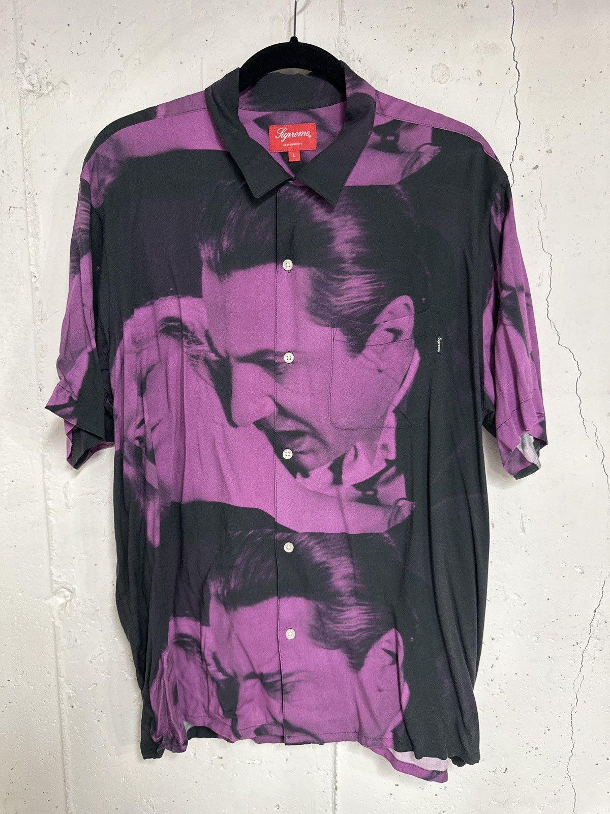Supreme Supreme Bela Lugosi Rayon Shirt Large Purple | Grailed