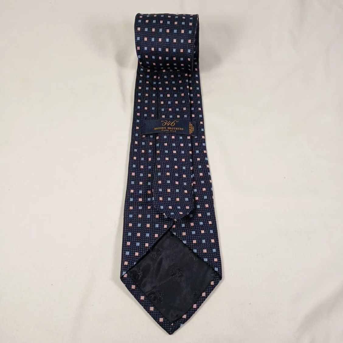 Brooks Brothers Brooks Brothers Necktie 346 Pure Silk Blue Pink Blue Pattern 3.5" x 60" Men Silk Tie Classic 57"-60" Blue Mens Size ONE SIZE - 3 Thumbnail