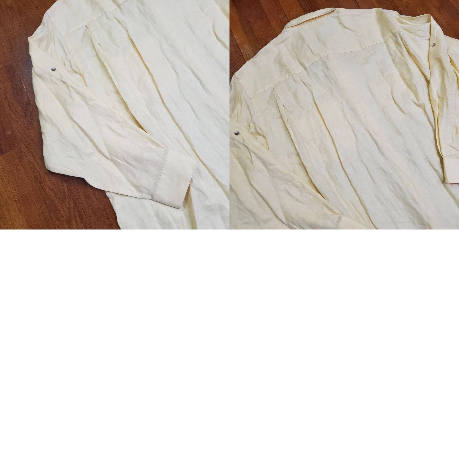 Vintage Paul Fredrick Shirt Mens 2XL Yellow 100% Linen Long Sleeve Button Front Casual Size US XXL / EU 58 / 5 - 9 Thumbnail