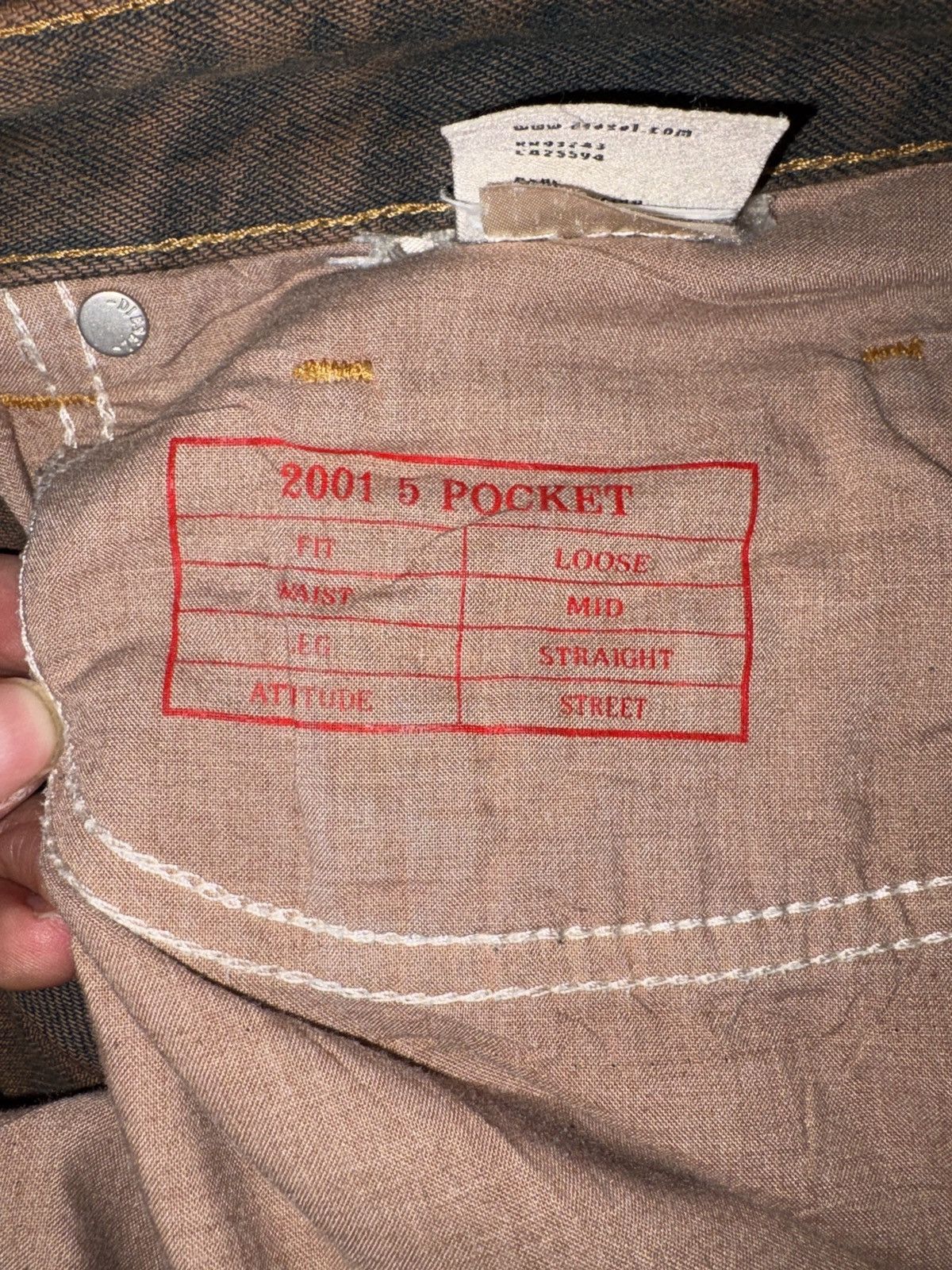 Diesel Diesel ‘2001 5 Pocket’ Brown Mudwash Jeans Size US 29 - 7 Thumbnail