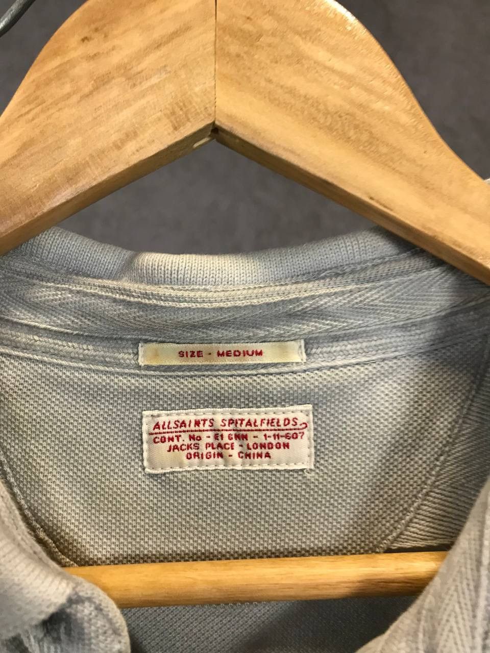 Allsaints × Vintage Allsaints vintage faded logo polo tee Size US M / EU 48-50 / 2 - 4 Thumbnail