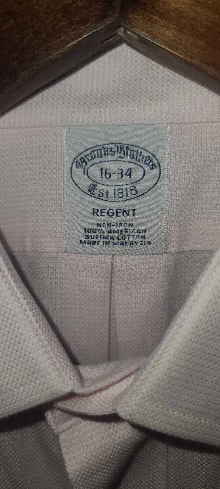 Brooks Brothers Brooks Brothers Regent Slim Fit 16-34 solid pink non iron Size 38R - 4 Thumbnail
