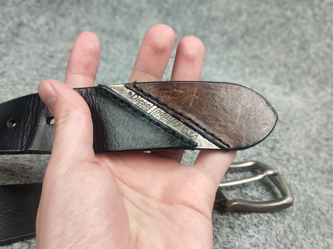 Diesel Vintage Diesel Metal leather belt Y2K Punk Emo Rock Goth LGB Size ONE SIZE - 8 Thumbnail