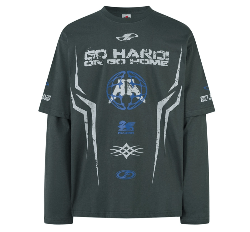 Japanese Brand Long Sleeve T-Shirt Y2K Size US XL / EU 56 / 4 - 1 Thumbnail