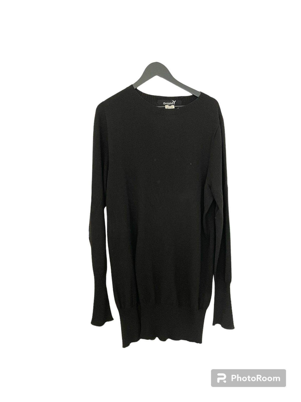 image of Yohji Groundy Slit Sweater in Black, Men's (Size Large)