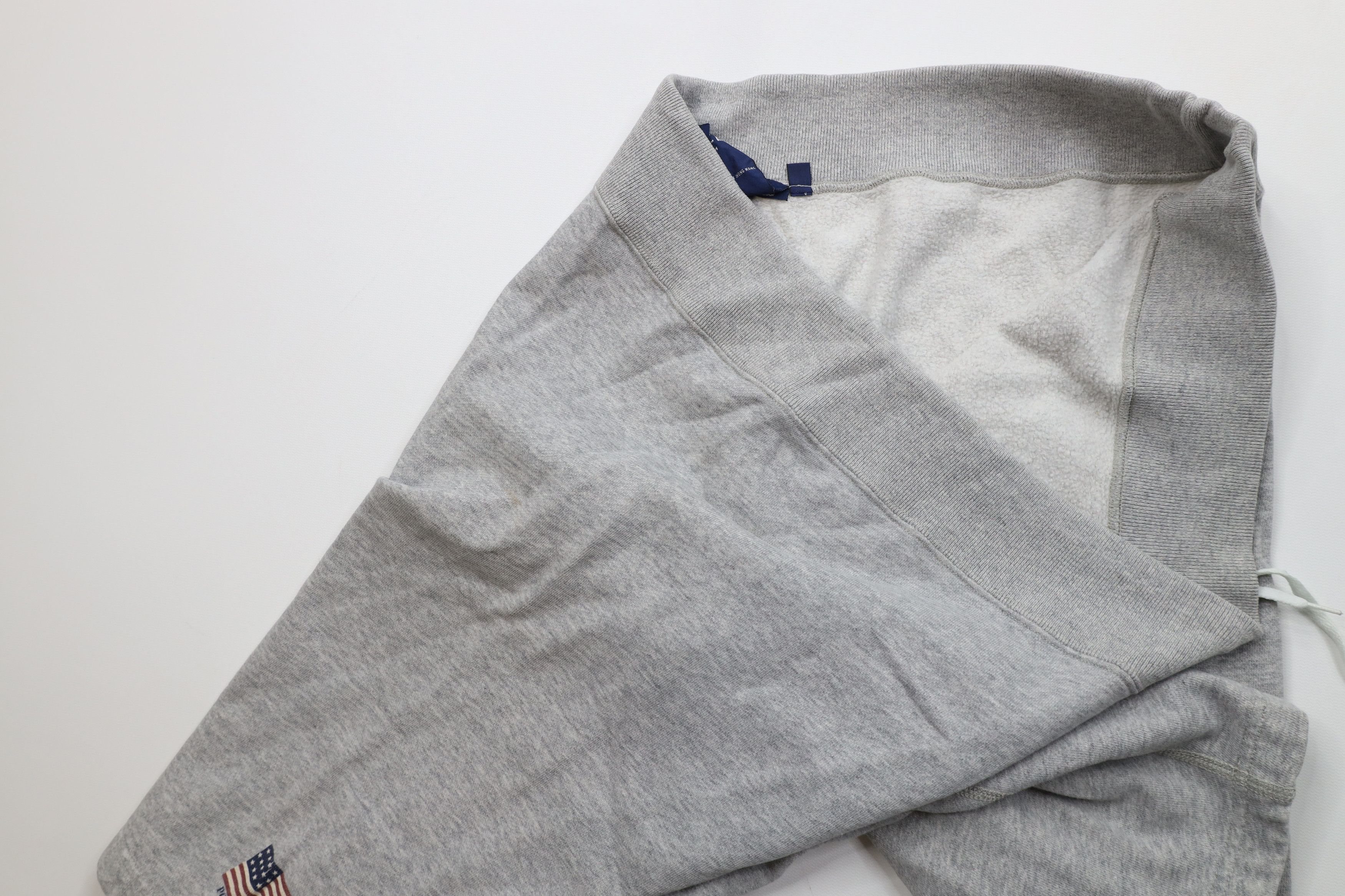Ralph Lauren Vintage 90s Ralph Lauren Flag Sweatpants Shorts Heather Gray Size US 30 / EU 46 - 8 Thumbnail