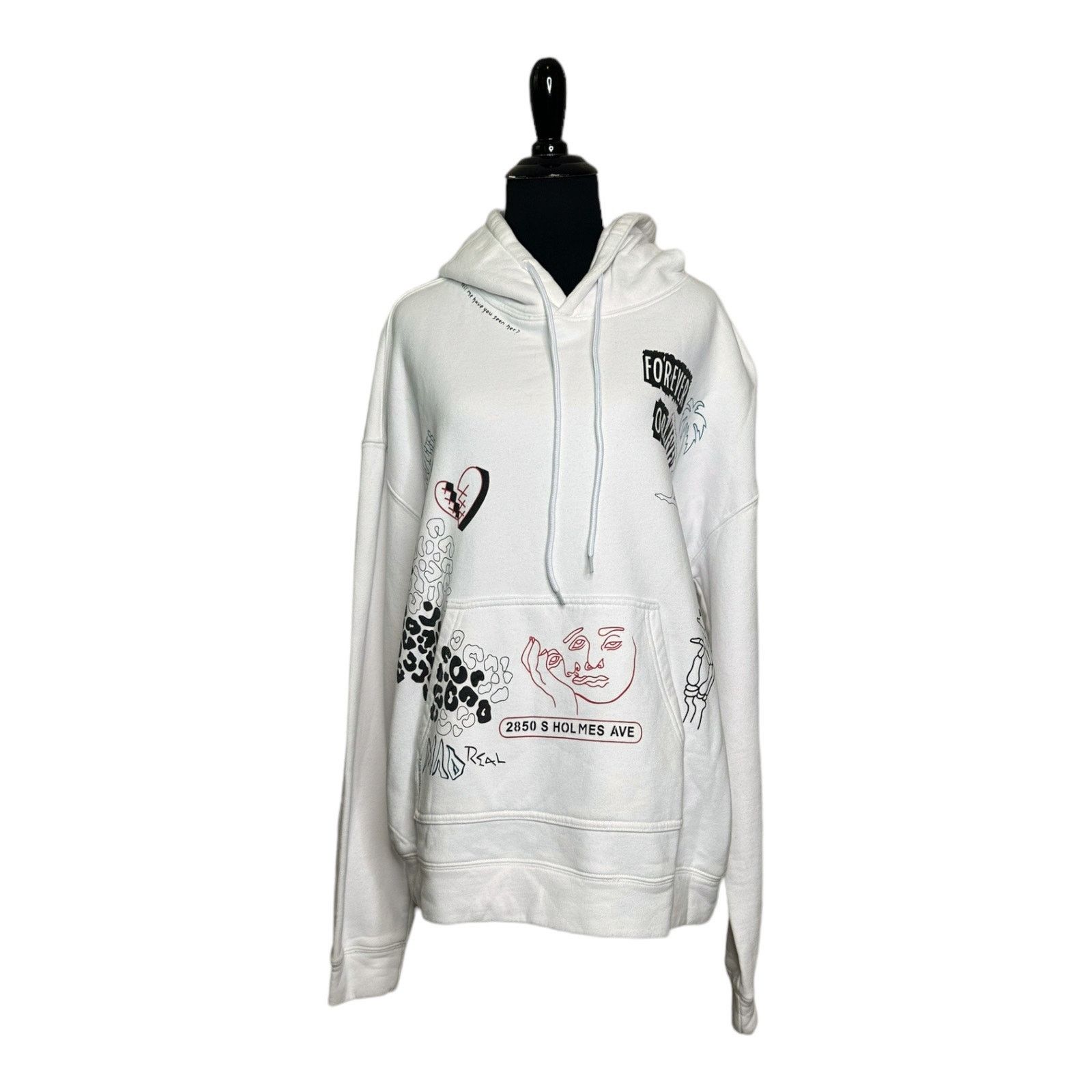 Lifted Anchors Lifted Anchors men white graphic hoodie sweatshirt size L Size US L / EU 52-54 / 3 - 12 Thumbnail