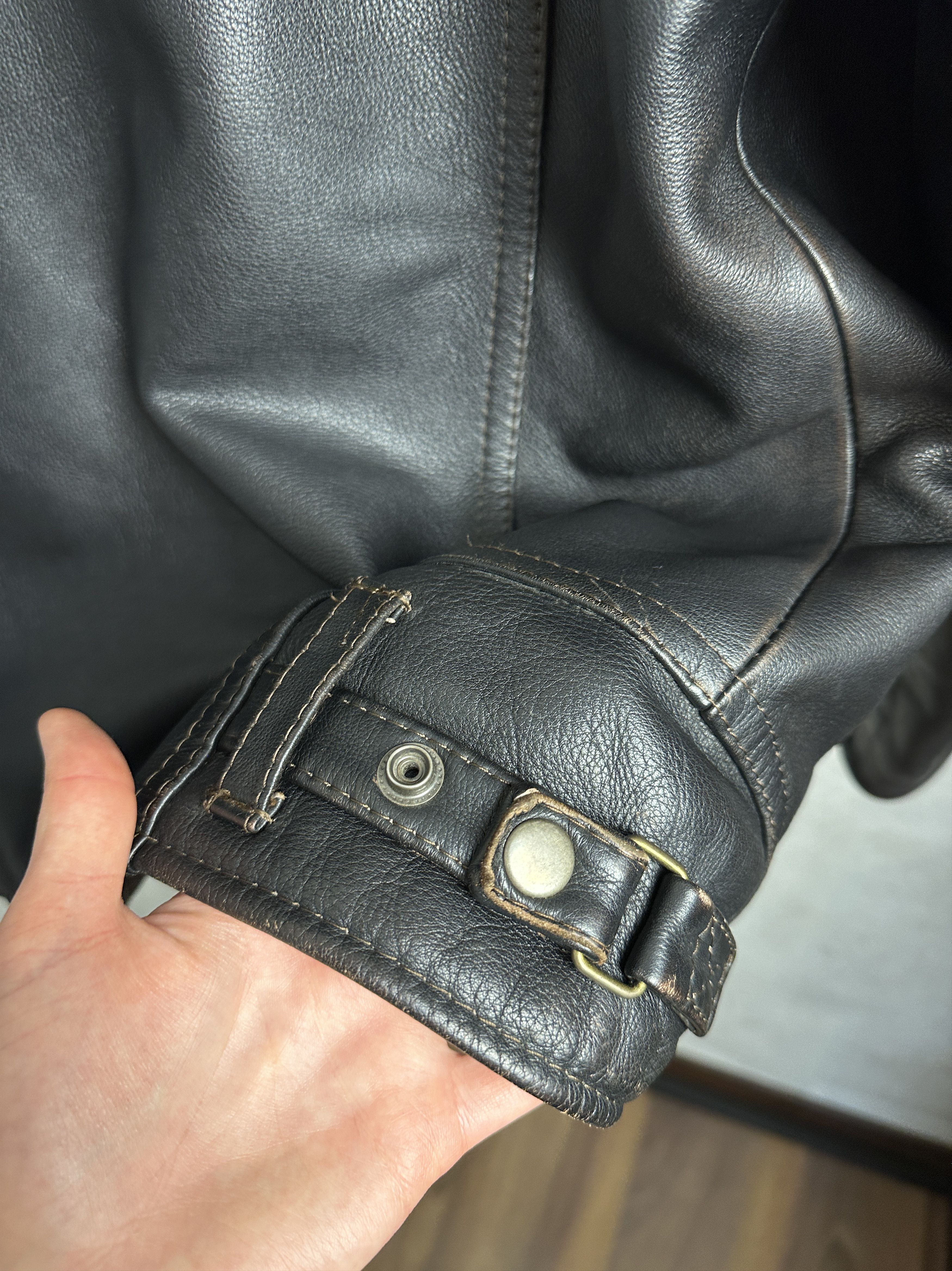 Vintage Wrangler Boxy Leather Jacket