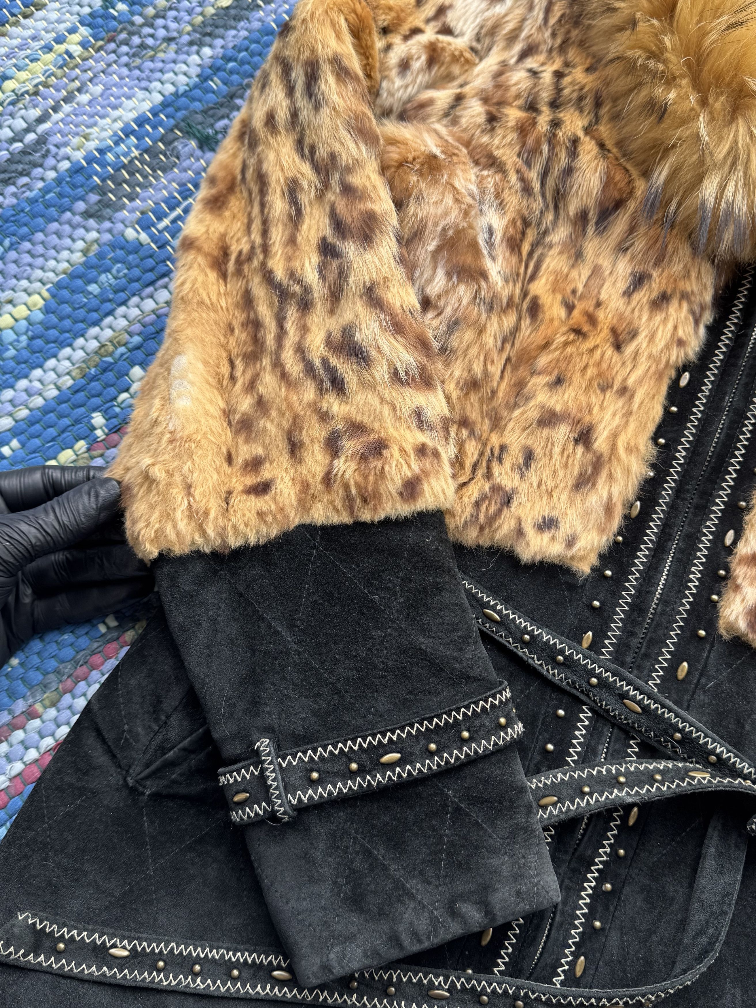 Vintage Vintage Real Fur/Suede Hooded Coat With Belted A238D15 Size M / US 6-8 / IT 42-44 - 6 Thumbnail