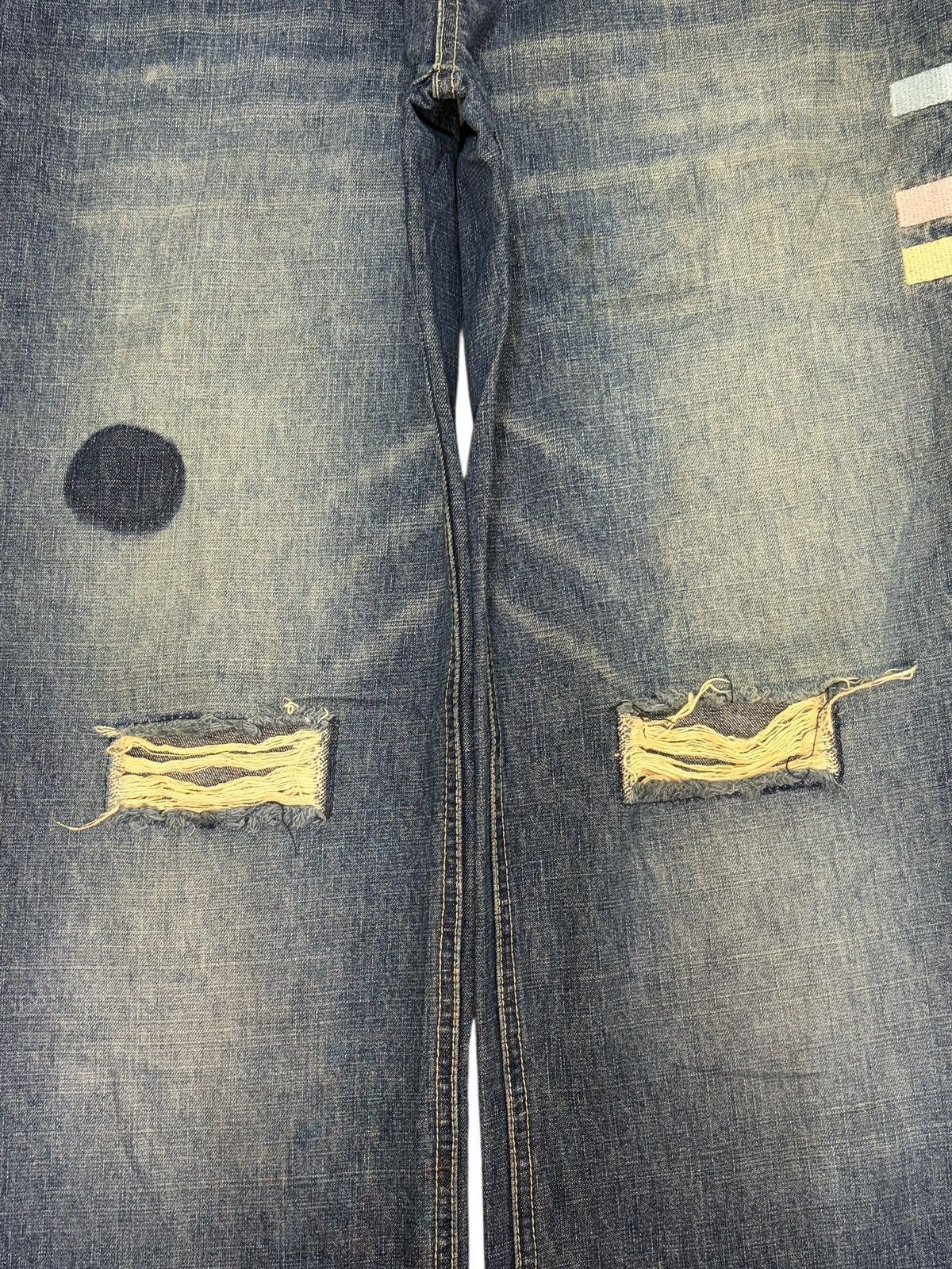 Dsquared2 Vintage Japanese Brand Embroidered Distress Flare Jeans Size US 29 - 3 Thumbnail