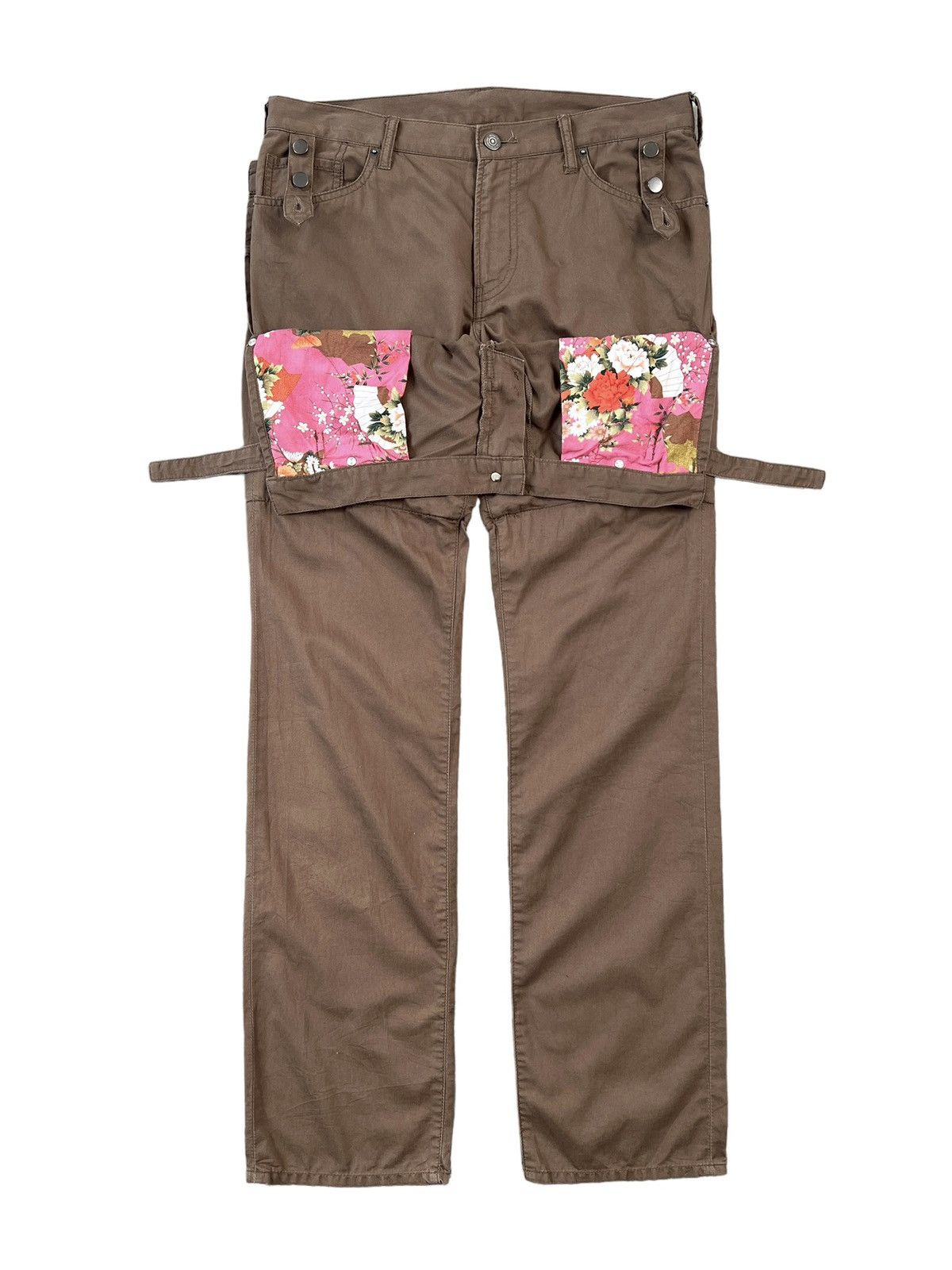 PPFM PPFM Floral Lining Double Waist Pants Size US 34 / EU 50 - 2 Thumbnail