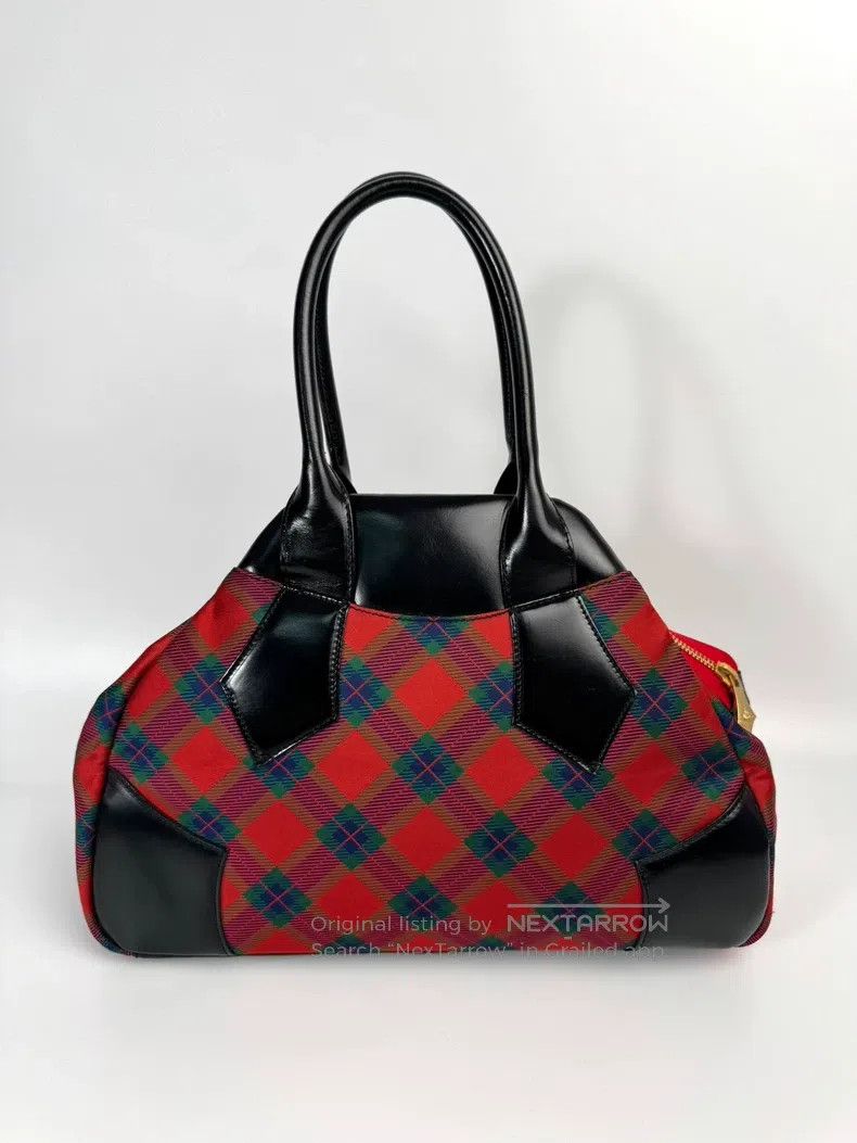 Vivienne Westwood Vivienne Westwood size os Red and Black Plaid Bowling Bag / Size ONE SIZE - 4 Thumbnail