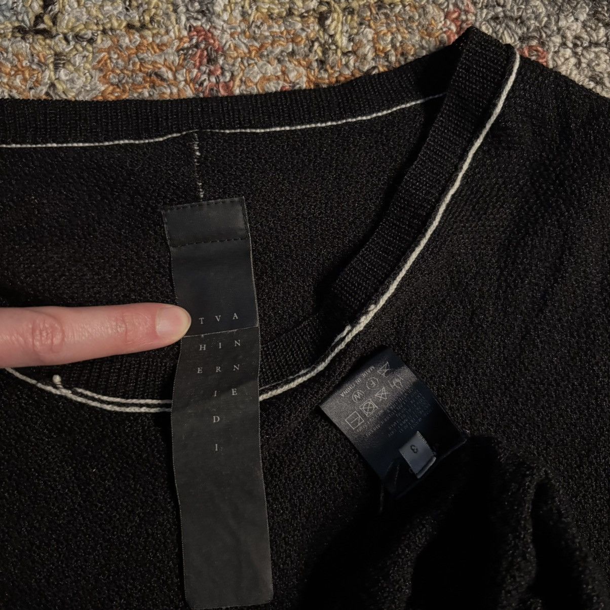 The Viridi-anne SS22 Wool Linen Thread Hand Stitch Knit Sweater Size US L / EU 52-54 / 3 - 2 Thumbnail