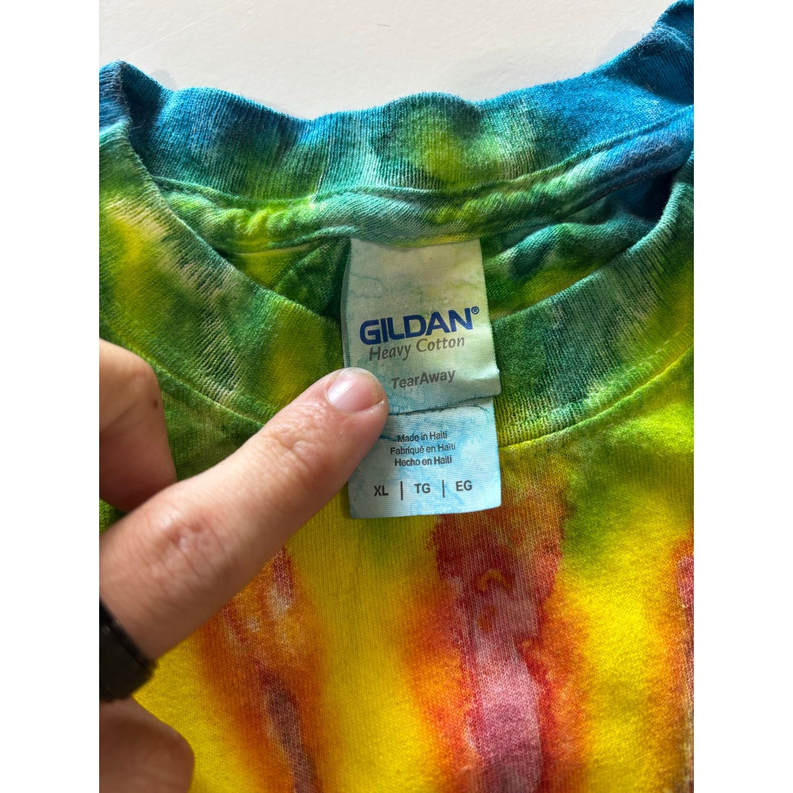 Gildan Karma Tie Dye T-shirt funny relatable Tee Size XL / US 12-14 / IT 48-50 - 3 Thumbnail