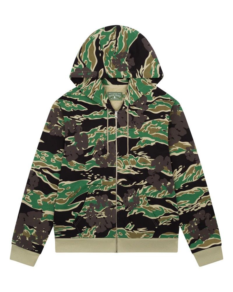 DENIM TEARS Denim Tears Green Camo Cotton Wreath Zip Hoodie Size US L / EU 52-54 / 3 - 1 Thumbnail