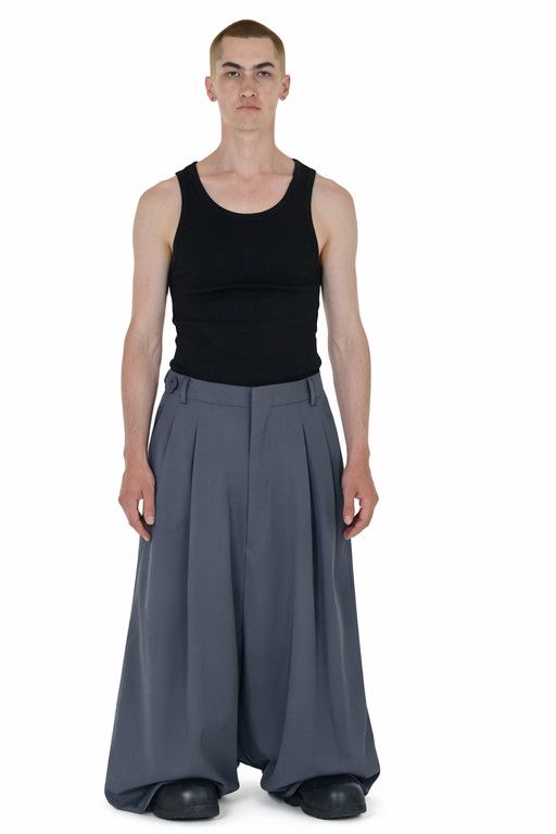 LUU DAN Luu Dan Lowline Trousers - Grey (C9 SS2026) Size US 32 / EU 48 - 2 Thumbnail