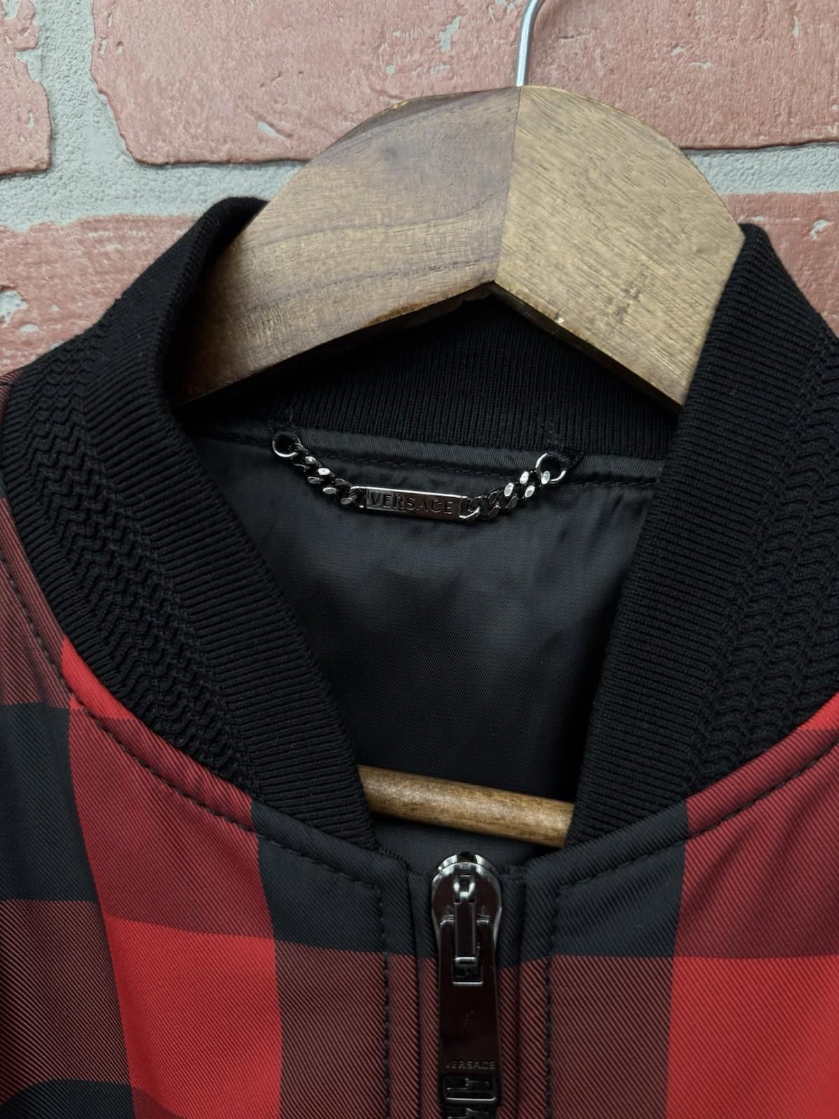 Versace Versace Gingham Bomber Jacket Red Size 52 $1975 RARE Size US L / EU 52-54 / 3 - 12 Thumbnail