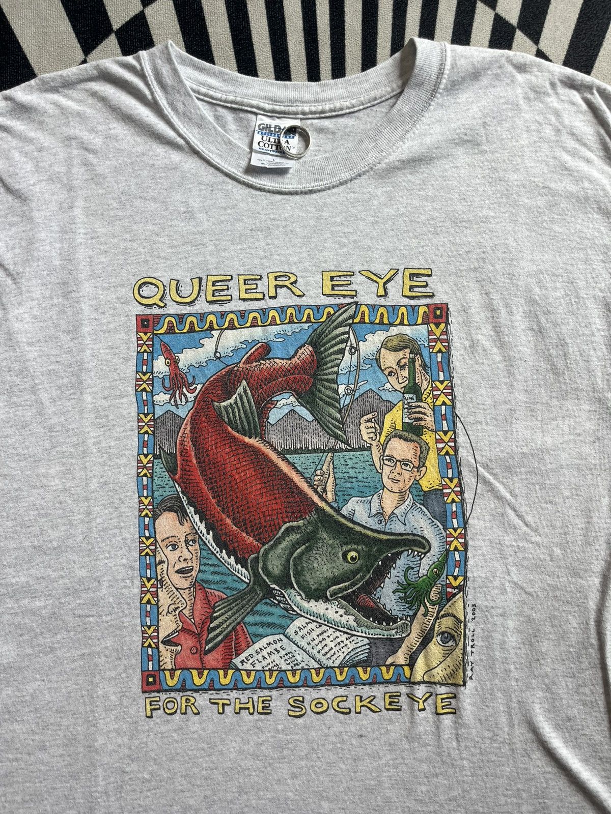 Arts & Science Vintage QUEER EYE FOR THE SOCKEYE RAY TROLL 2003’s Tshirt Size US L / EU 52-54 / 3 - 5 Thumbnail