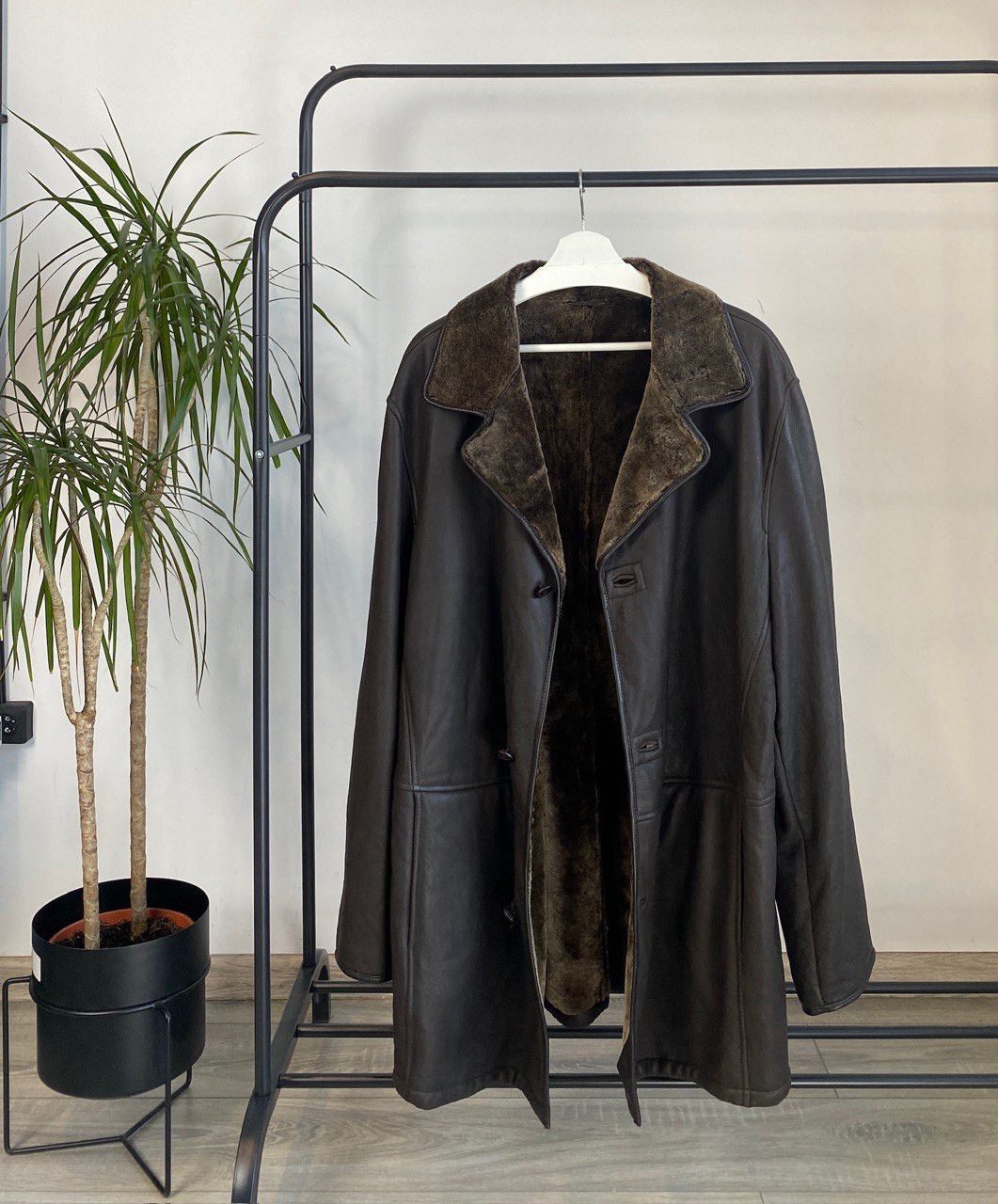 Ermenegildo Zegna Ermenegildo Zegna Shearling Coat Dark Brown Lambskin Nappa Size US XXL / EU 58 / 5 - 2 Thumbnail