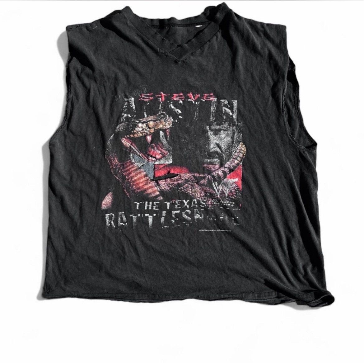 WWE (THRASHED) Vintage 1999 Stone Cold Steve Austin T-Shirt Size US L / EU 52-54 / 3 - 1 Thumbnail
