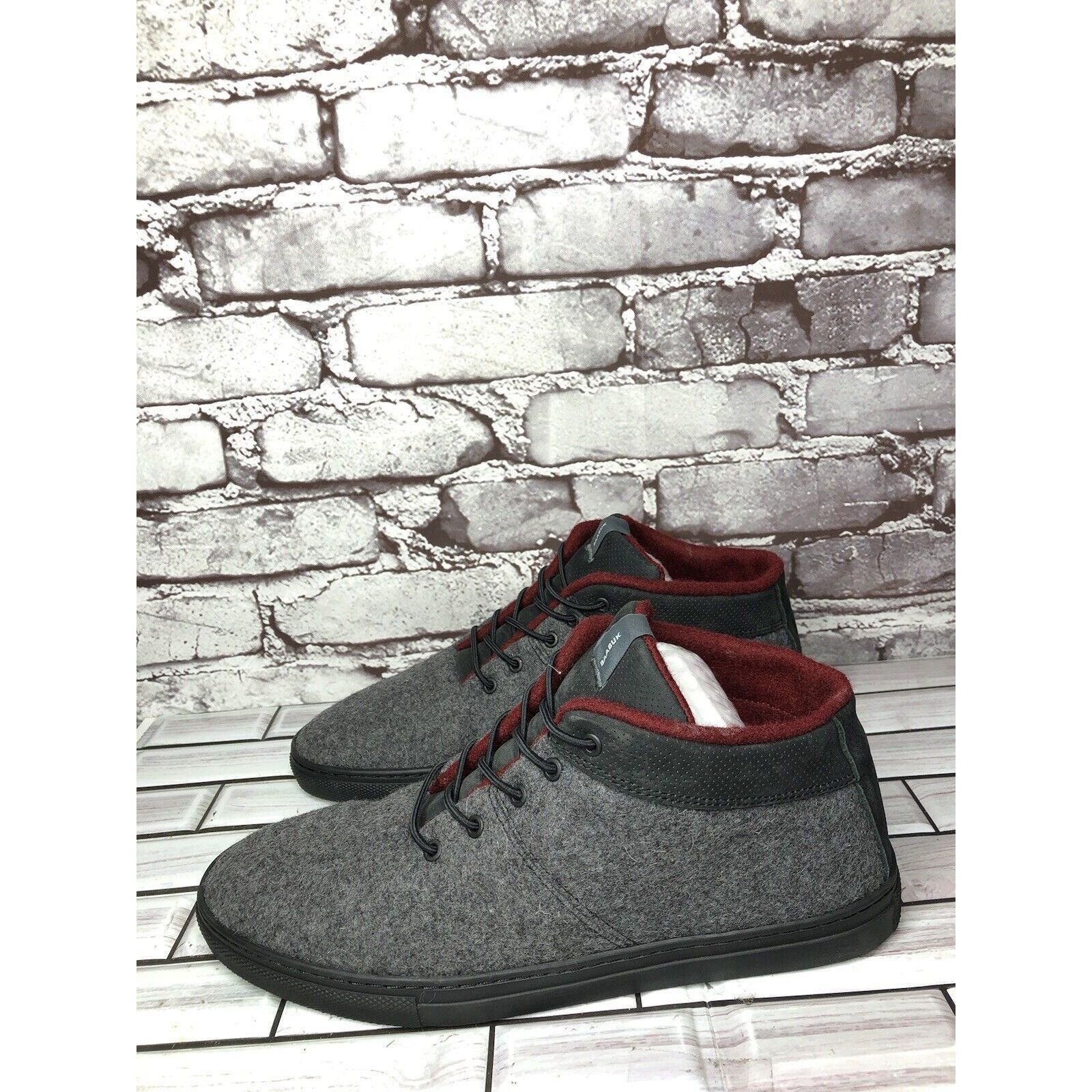 Other Baabuk Sky Wooler Gray High Top Wool Fabric Sneakers Shoes M Size US 9 / EU 42 - 13 Thumbnail