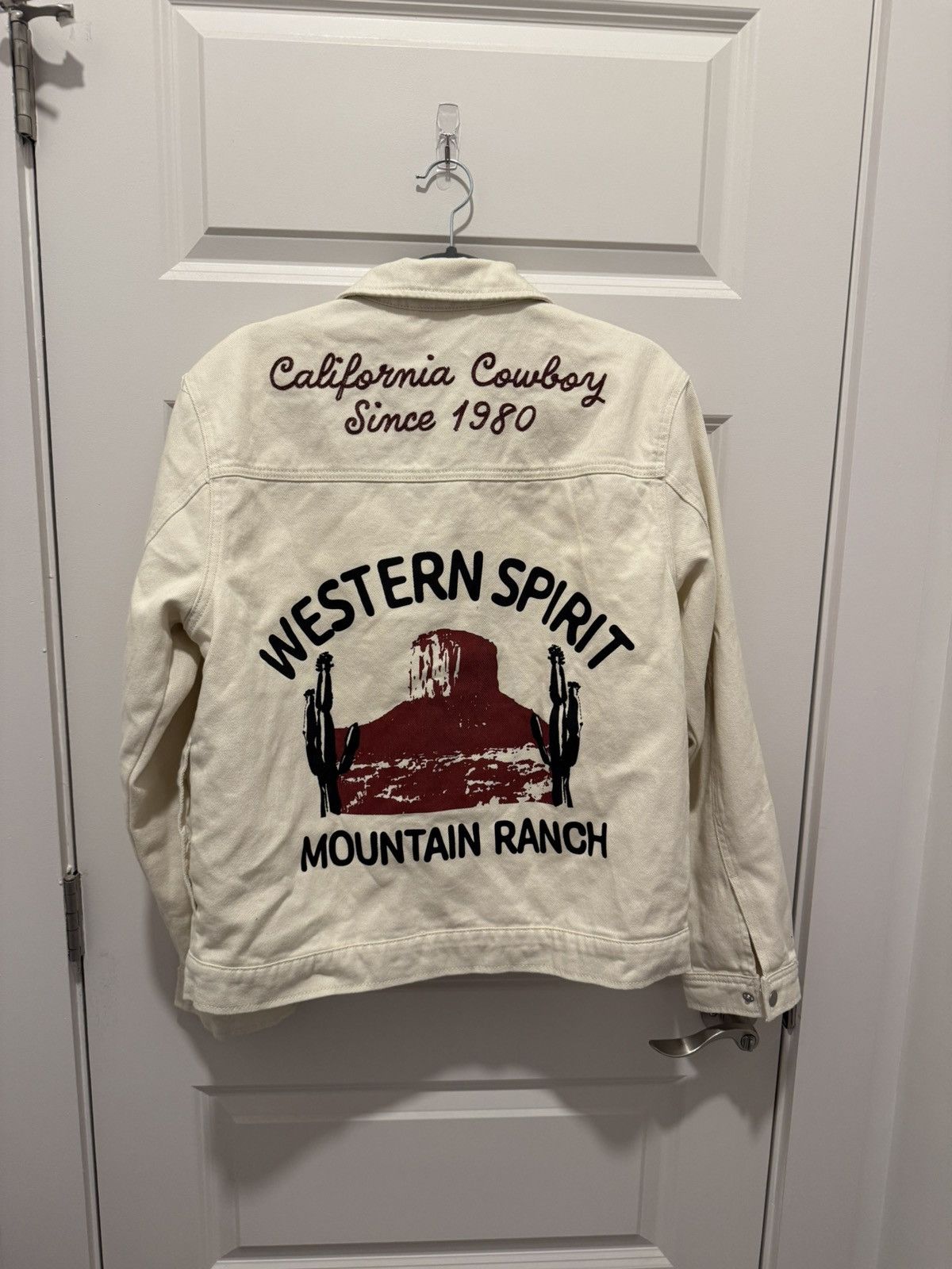 Vintage Vintage Cowboy Graphic Denim Jacket Size US M / EU 48-50 / 2 - 2 Thumbnail