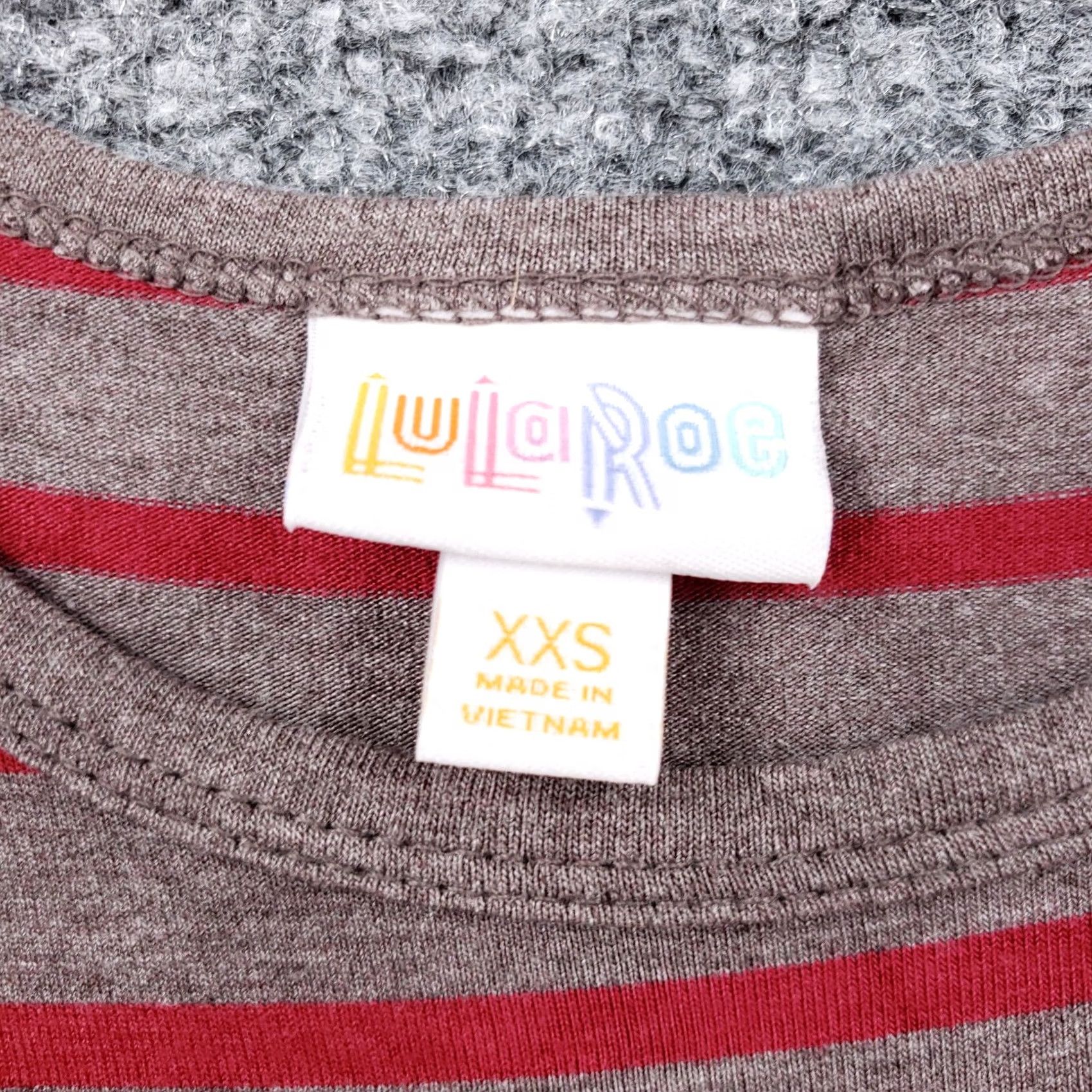 Vintage LuLaRoe Dress Womens 2XS XXS Gray Trapeze & Swing Pocket Short Sleeves Hi-Low Size 24" / US 00 / IT 34 - 3 Thumbnail