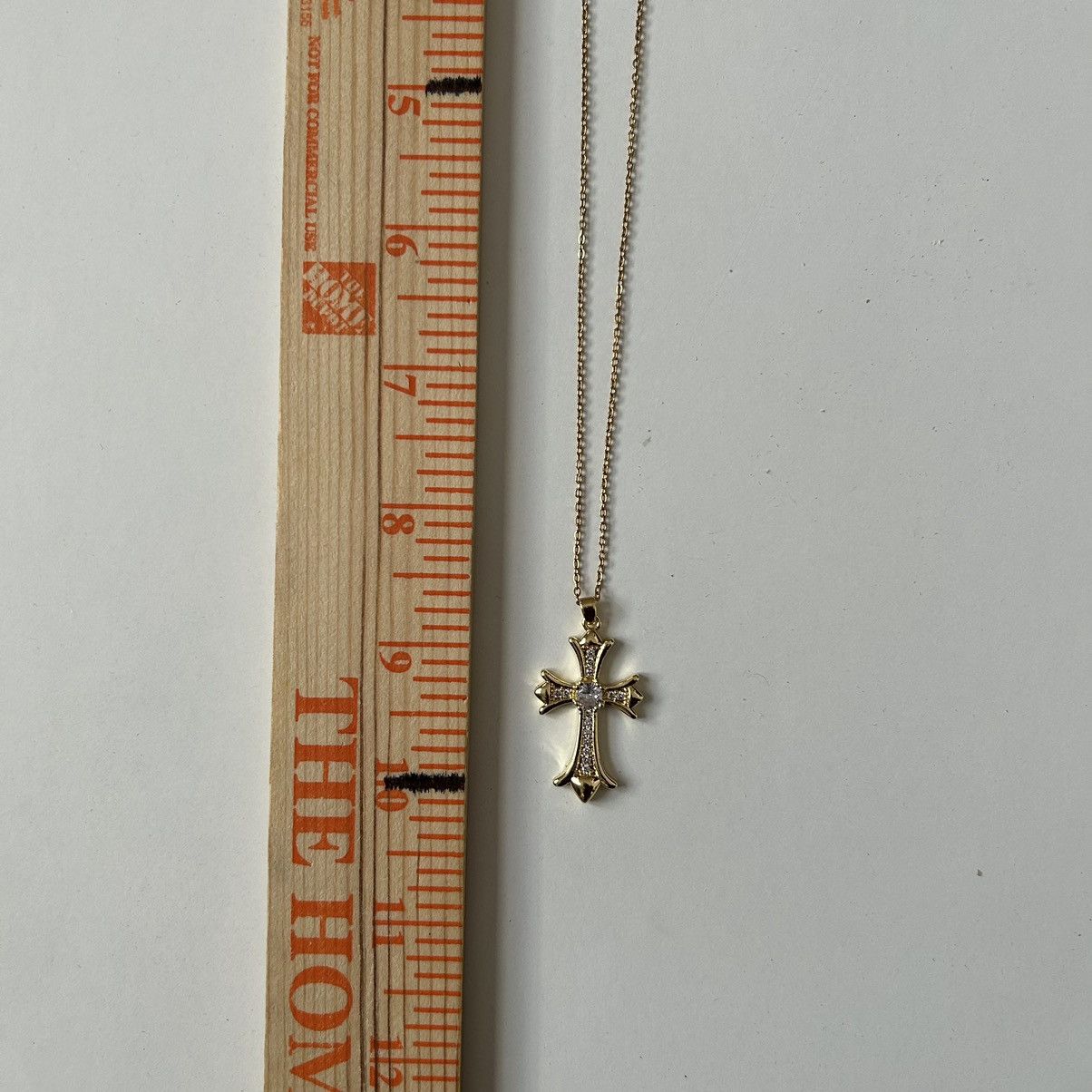 Japanese Brand × Vintage Y2K 2000s Gold studded big cross pendant rapper chain Size ONE SIZE - 4 Thumbnail
