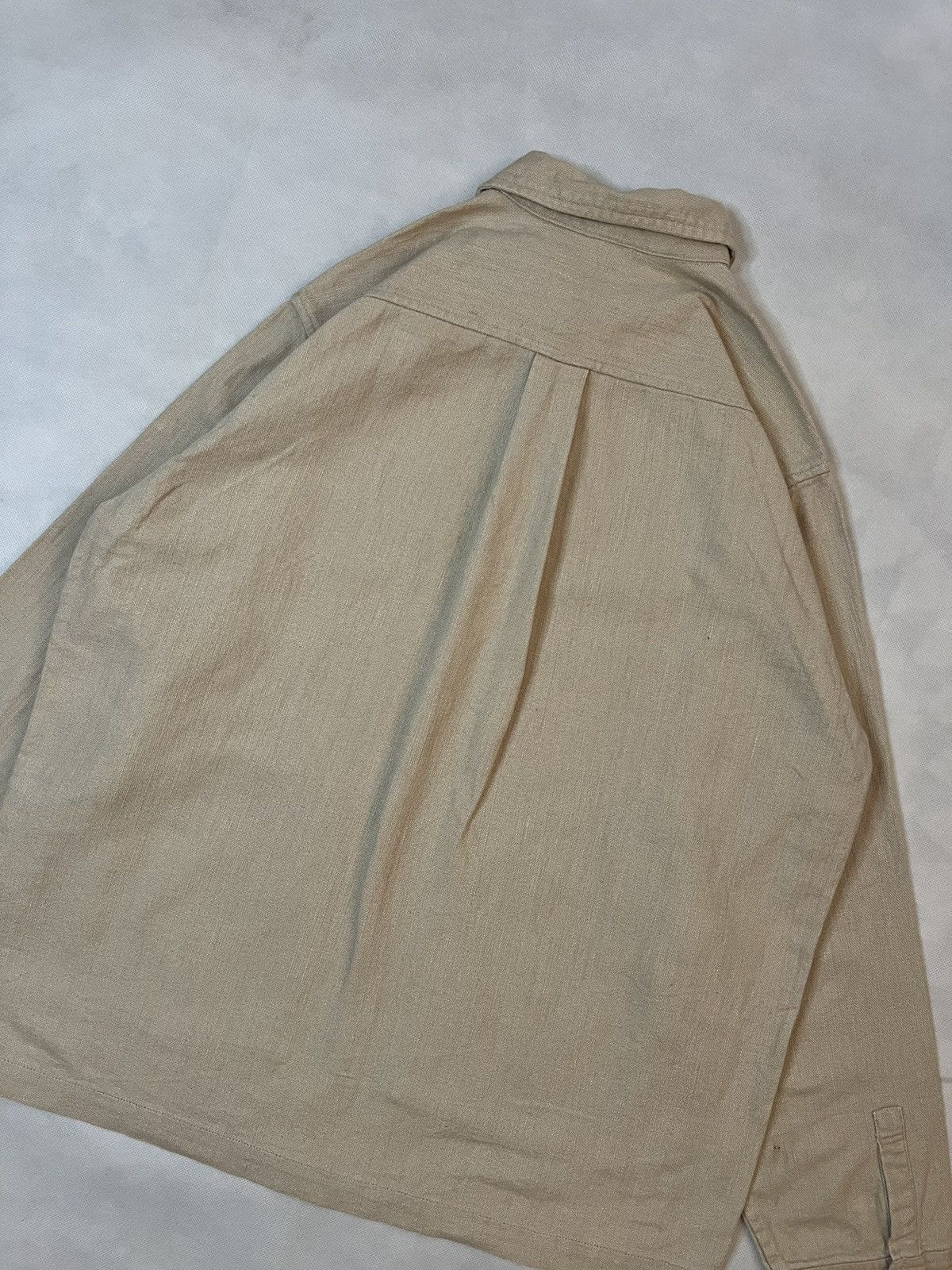 Paul Smith Vtg Paul Smith London Cotton Linen Beige Half Button Size US M / EU 48-50 / 2 - 8 Thumbnail