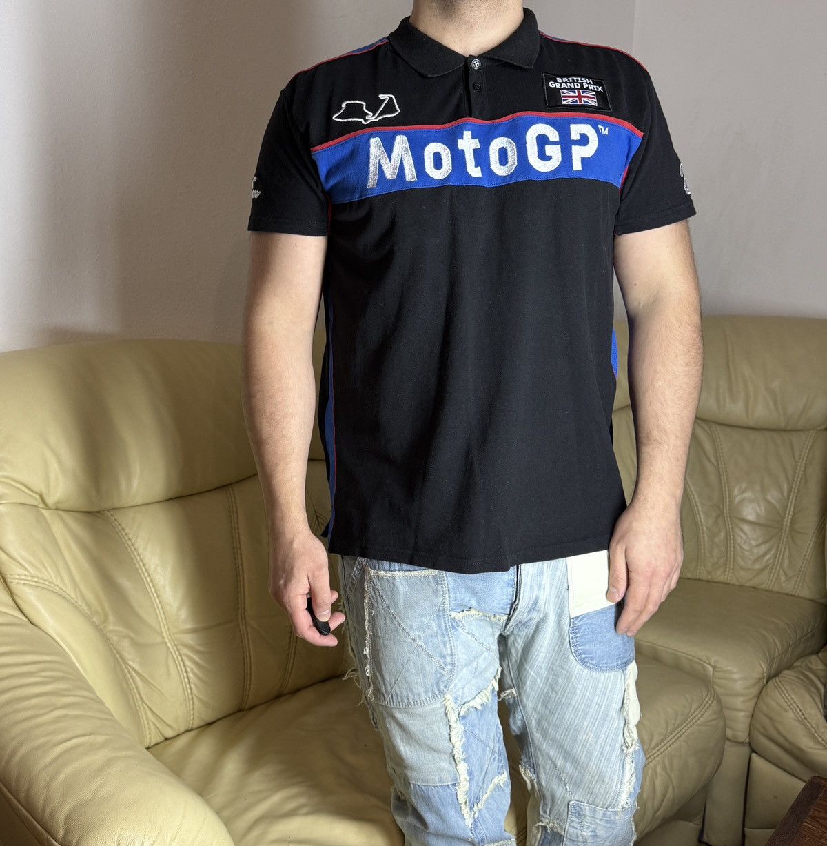 Other Vintage Moto GP British Grand Prix Polo Shirt 22 Silverstone Size US XL / EU 56 / 4 - 13 Thumbnail