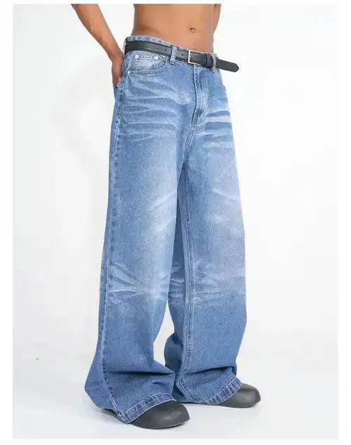 Designer × Jean faded flared baggy jeans Size US 32 / EU 48 - 2 Thumbnail