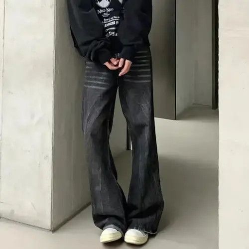 Japanese Brand × Jean Vintage washed ruined micro-flare wide-leg jeans Size US 32 / EU 48 - 1 Thumbnail