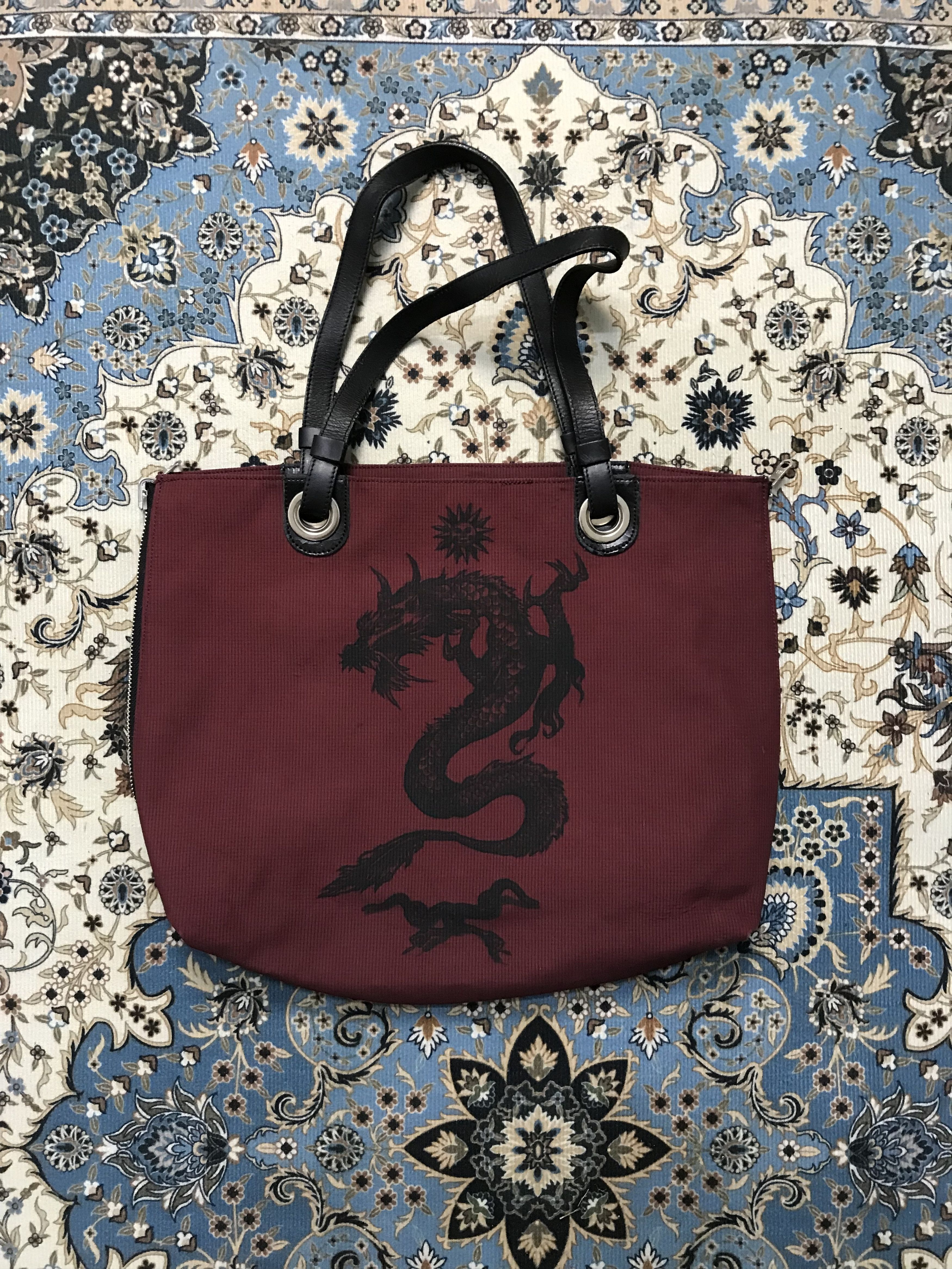 Jean Paul Gaultier Jean Paul Gaultier Limited Style Dragon Art Tote Bag Size ONE SIZE - 11 Thumbnail