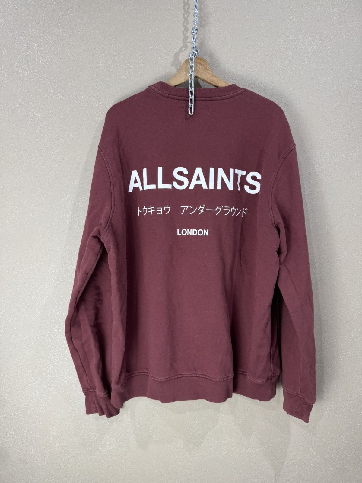 Allsaints AllSaints London Sweatshirt Pullover Big Logo Luxury Size US L / EU 52-54 / 3 - 1 Thumbnail
